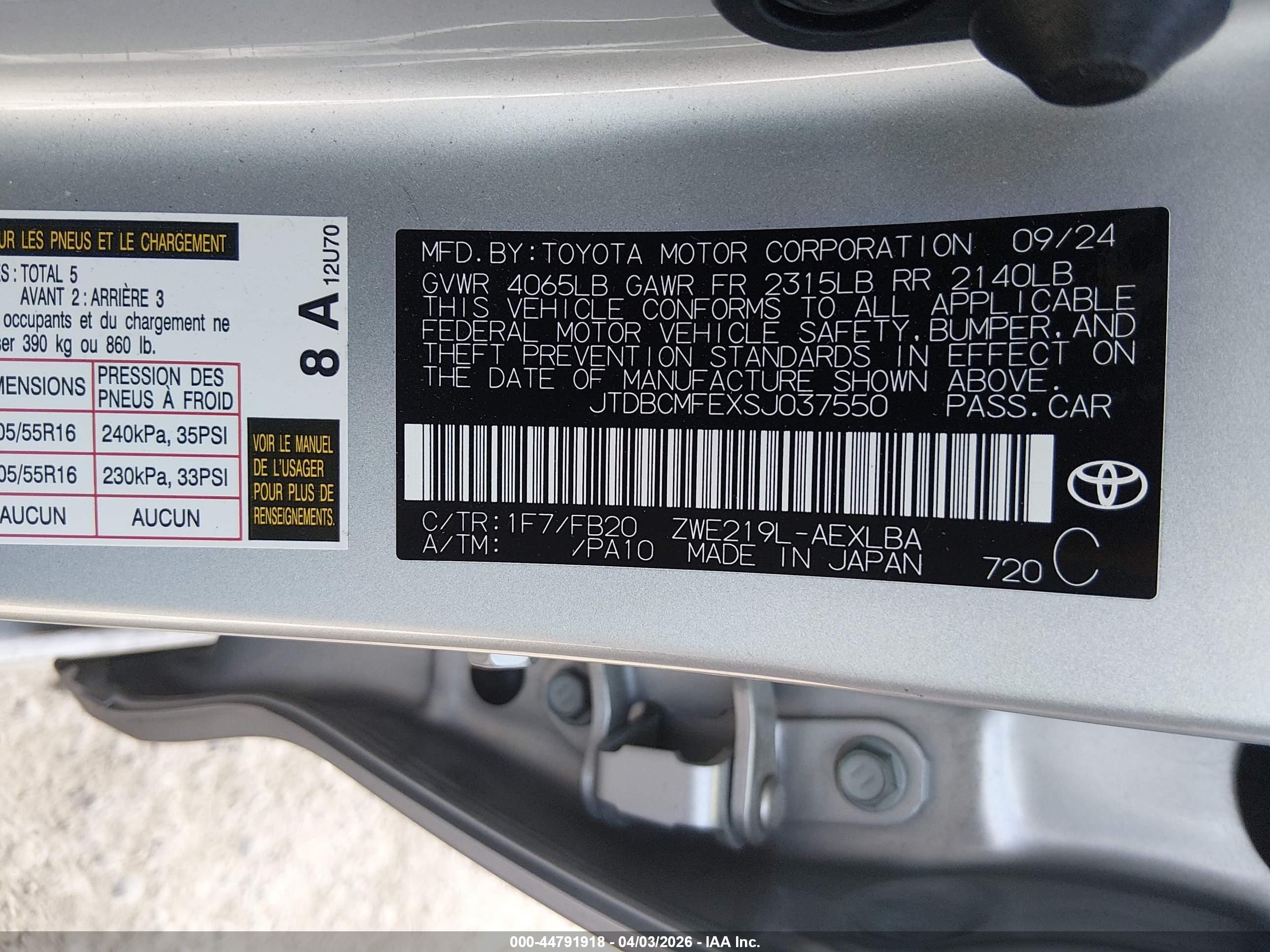 TOYOTA COROLLA image 9