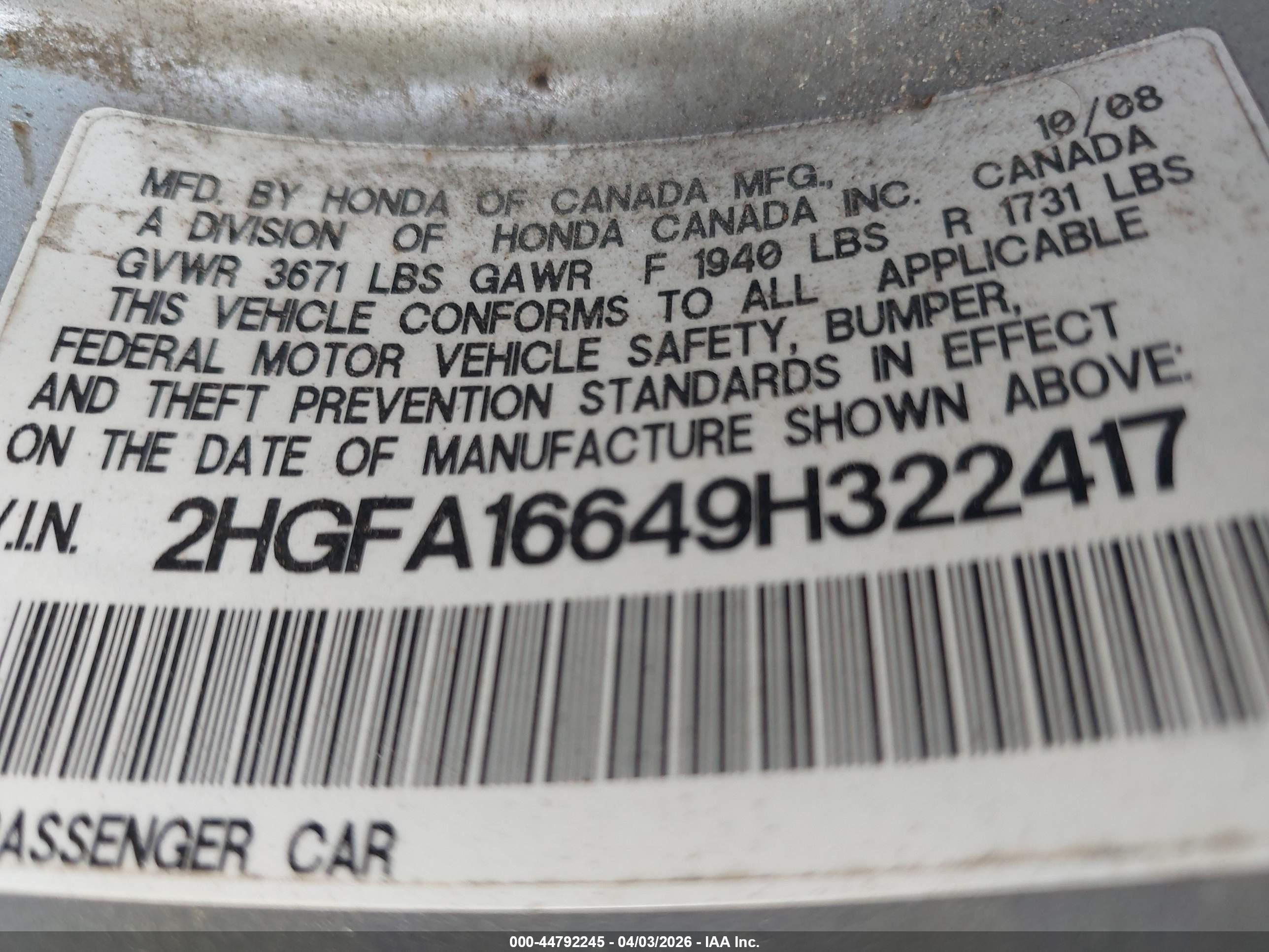 HONDA CIVIC image 9