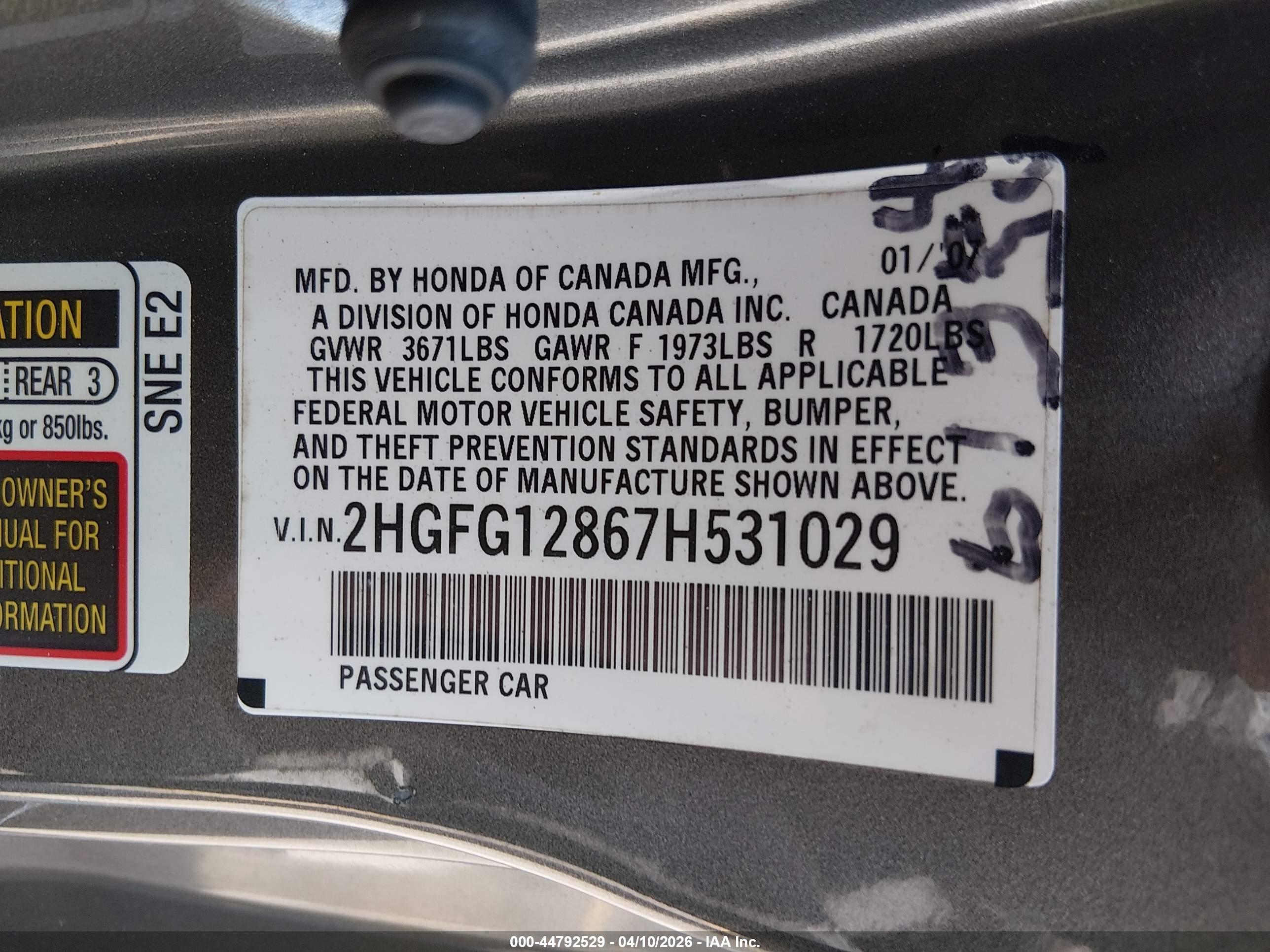 HONDA CIVIC image 9