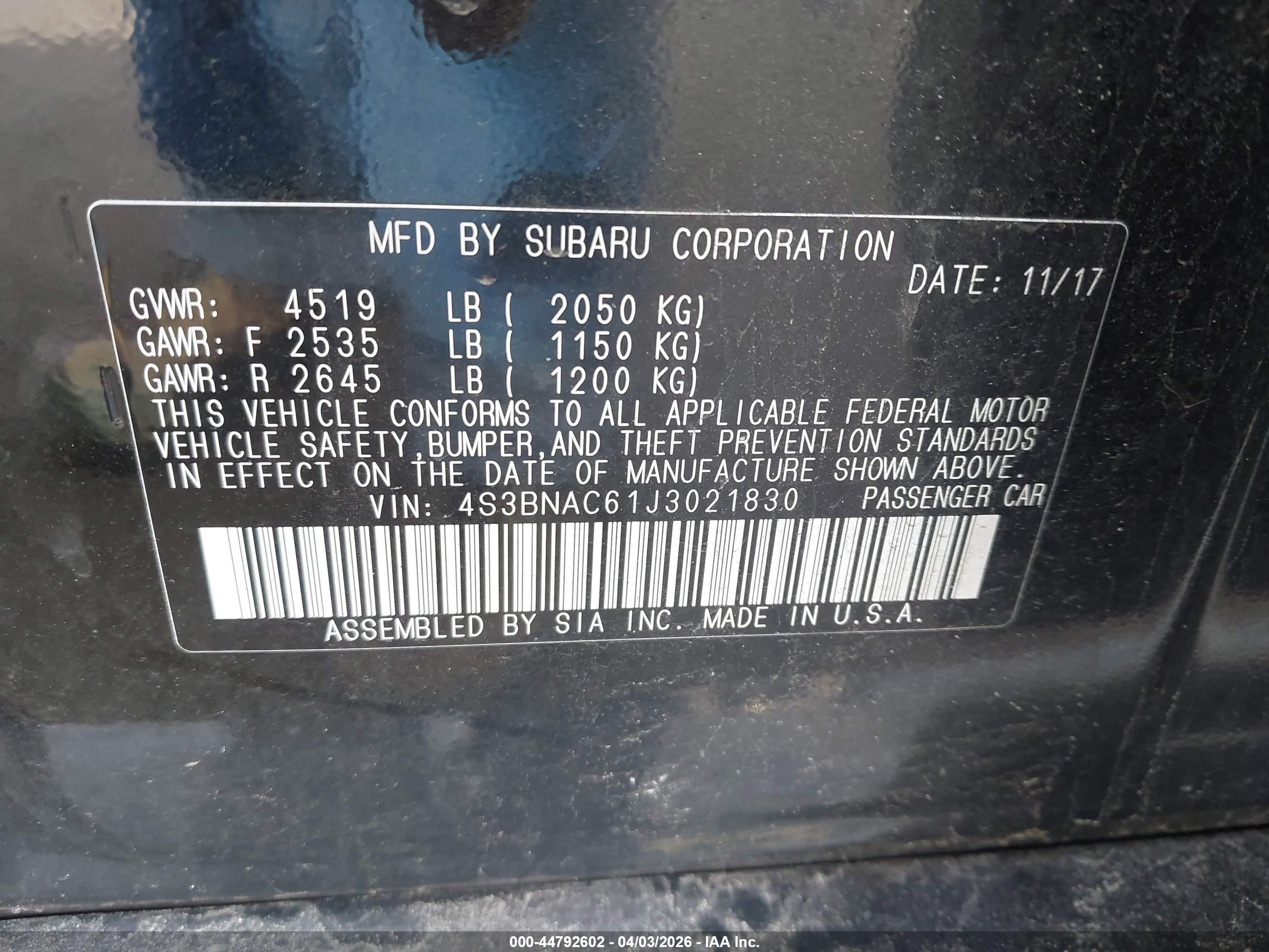 SUBARU LEGACY image 9