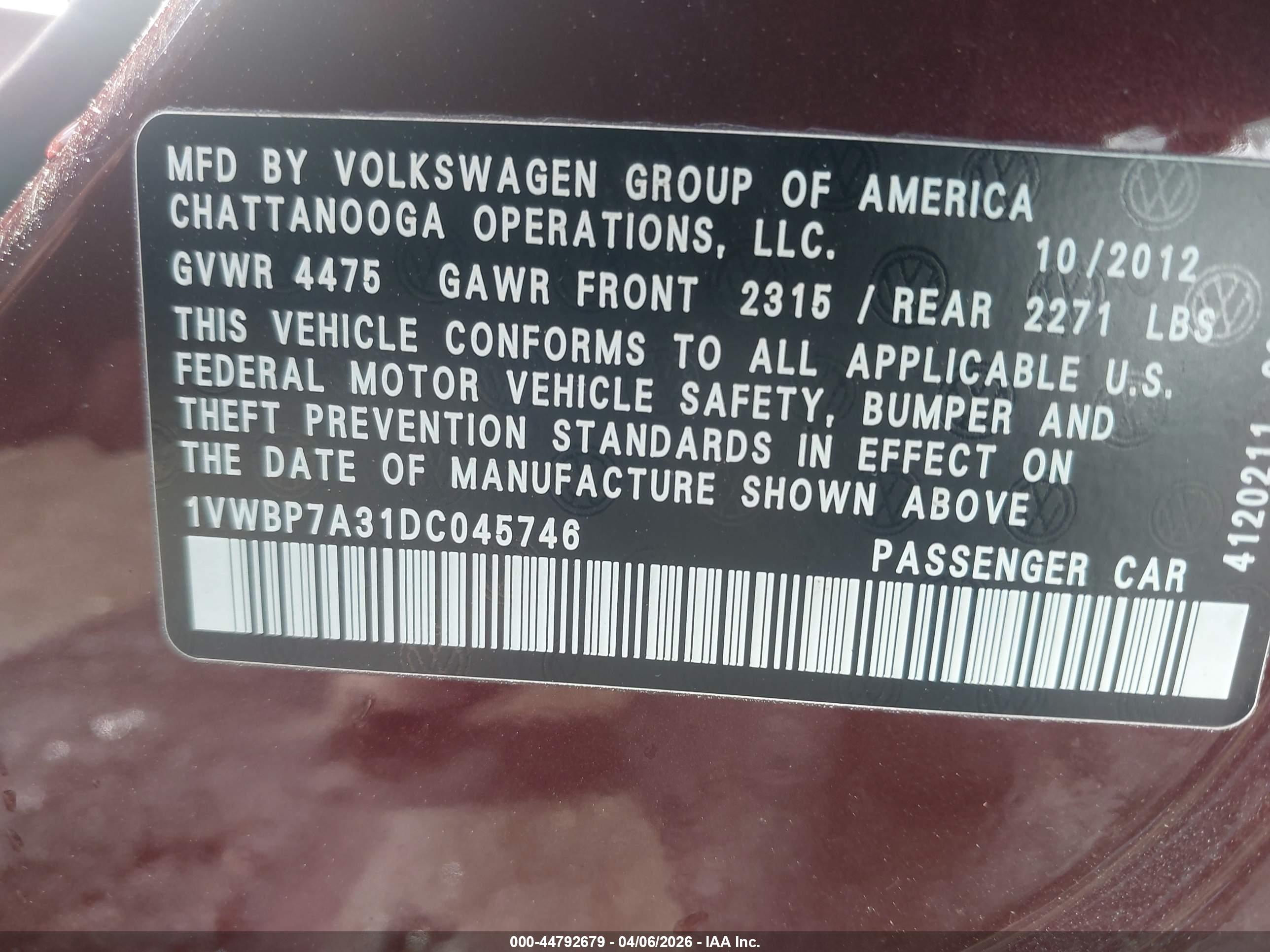 VOLKSWAGEN PASSAT image 9