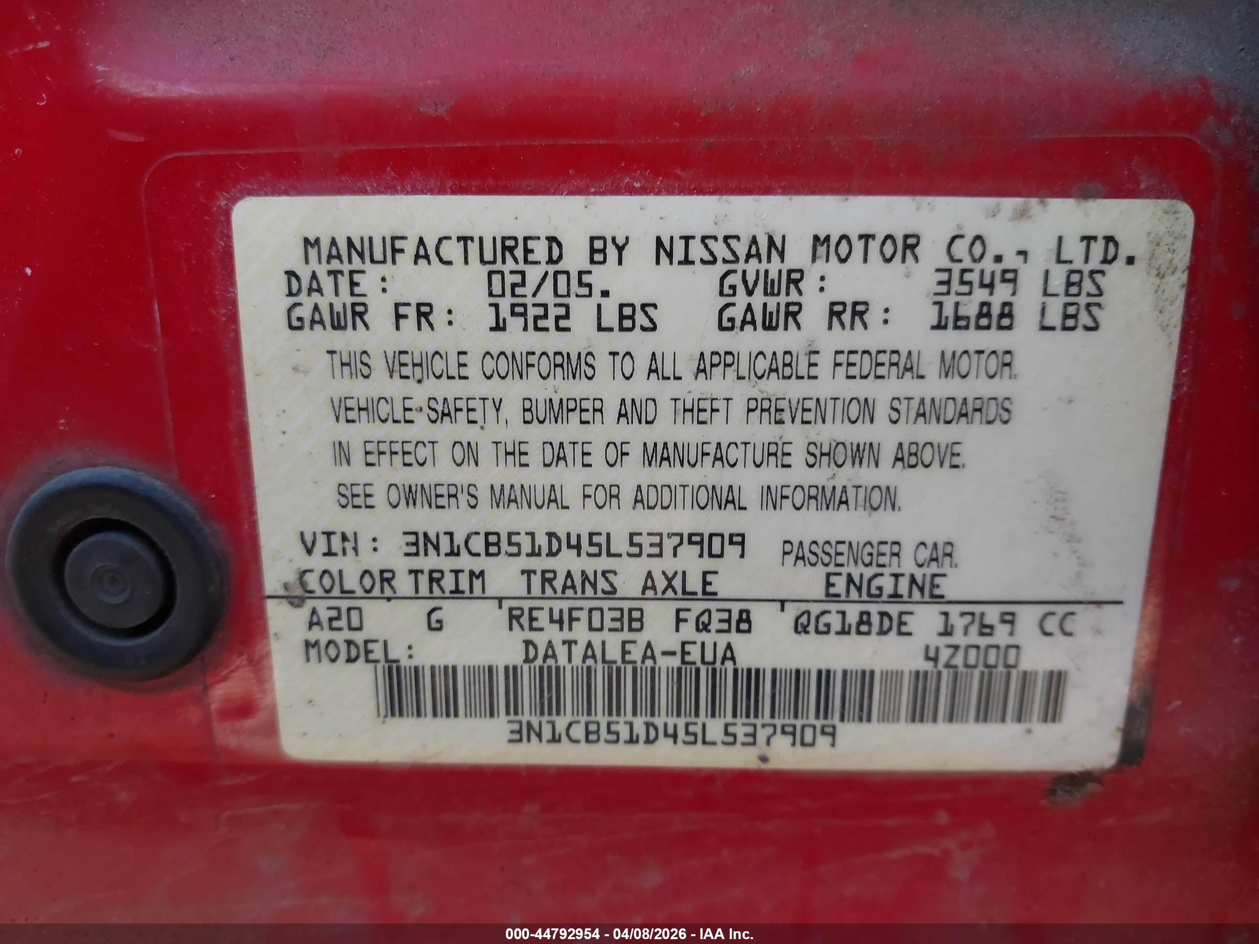 NISSAN SENTRA image 9