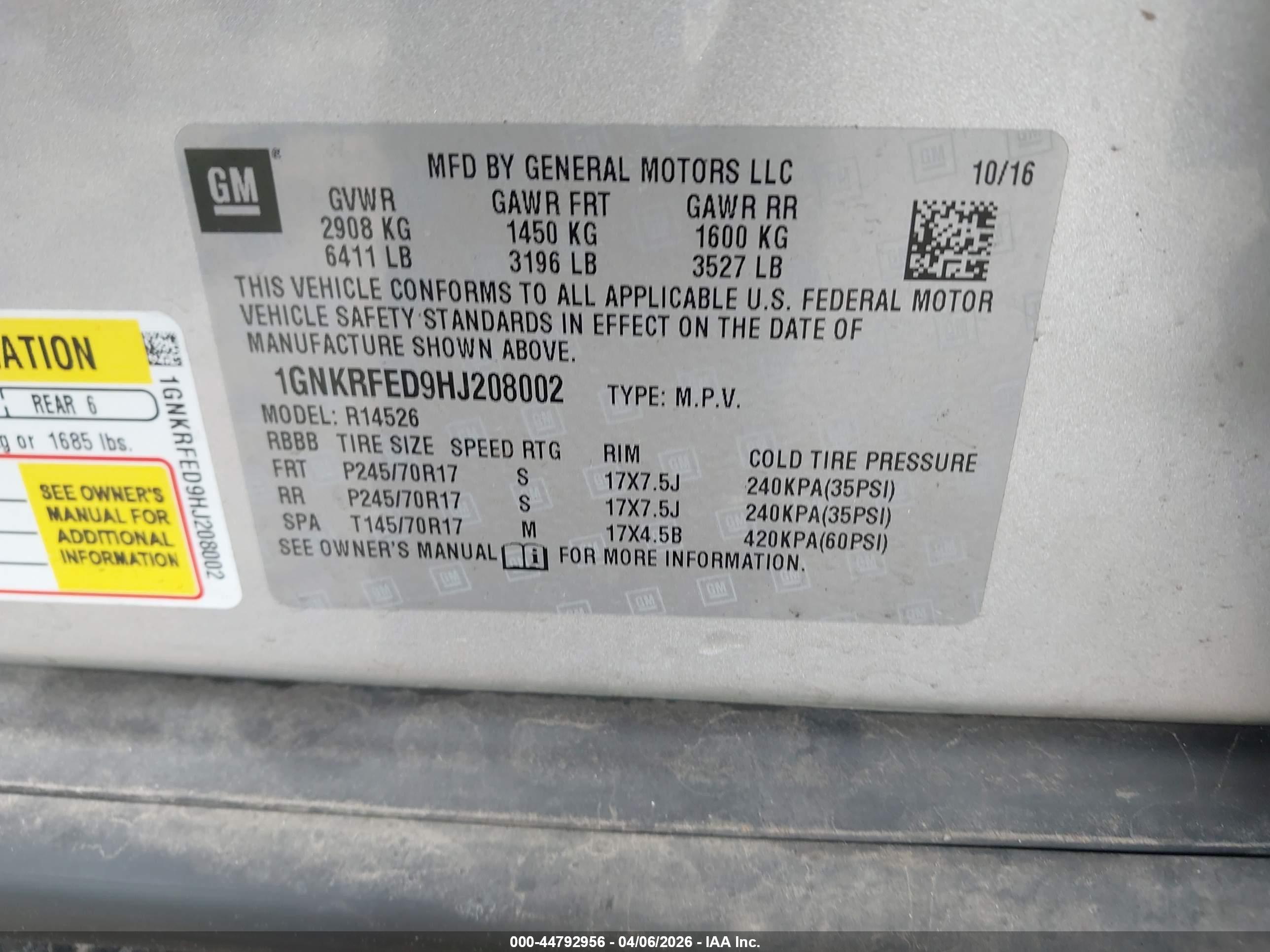 CHEVROLET TRAVERSE image 9