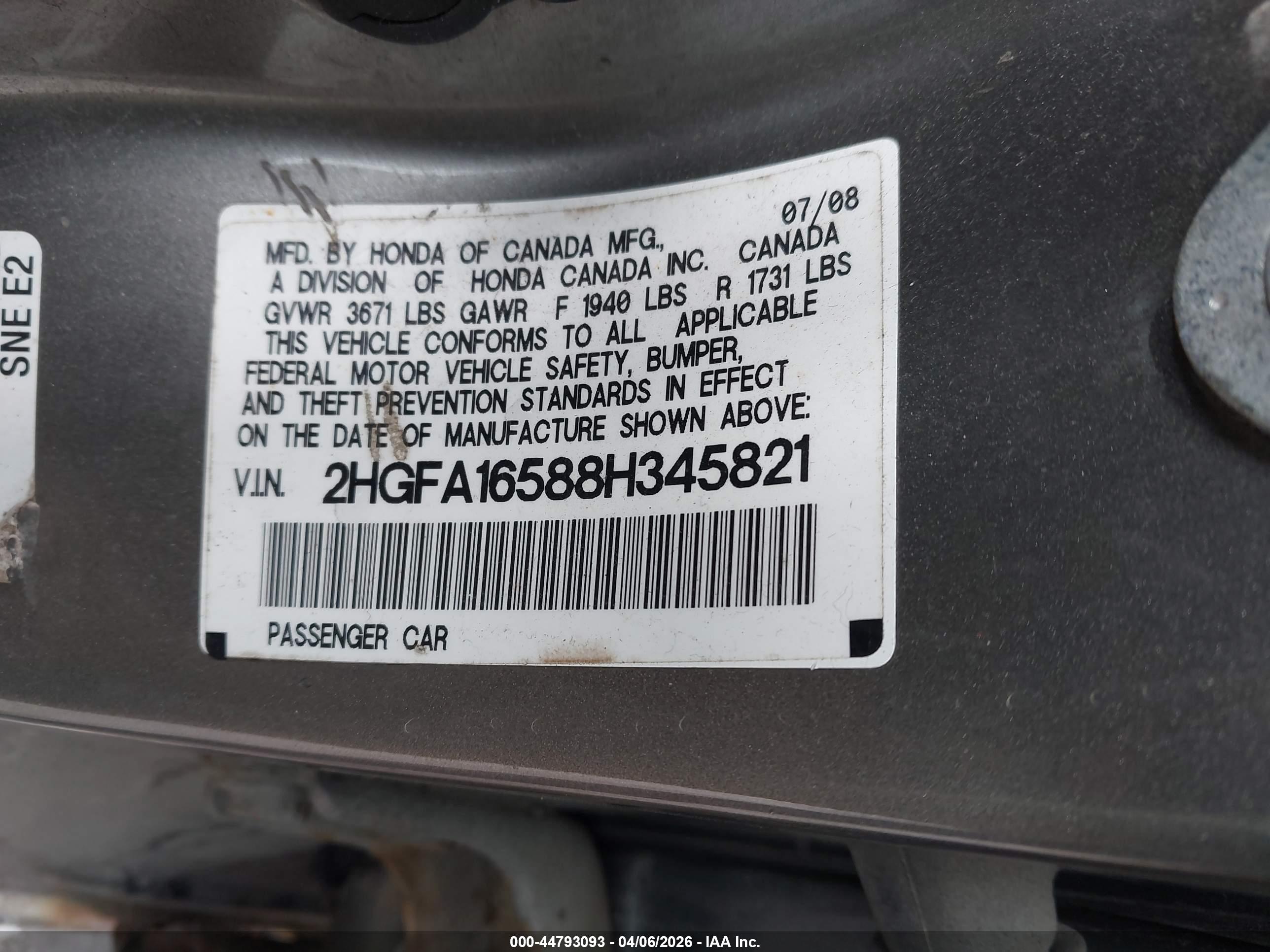 HONDA CIVIC image 9