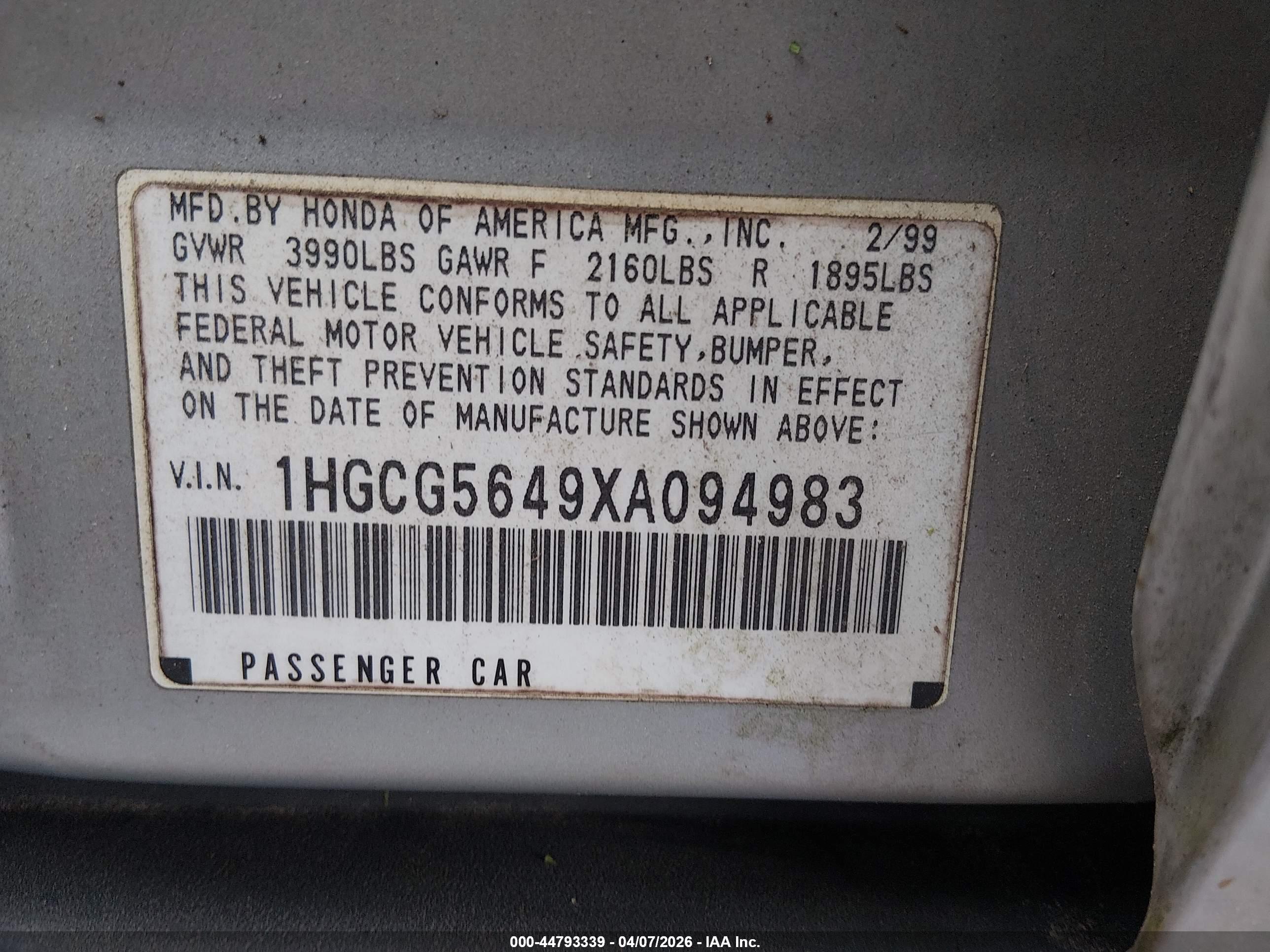 HONDA ACCORD image 9