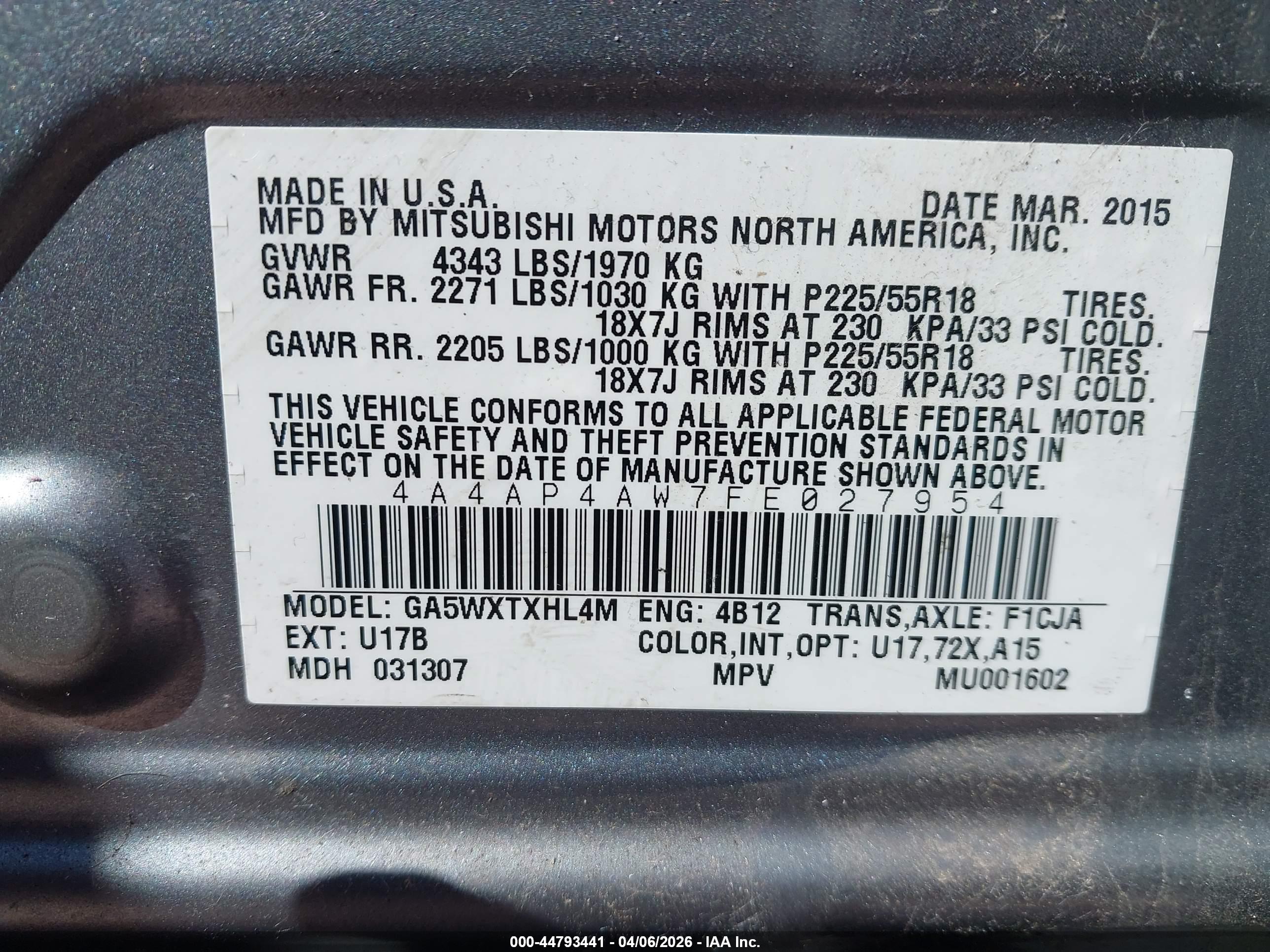 MITSUBISHI OUTLANDER image 9