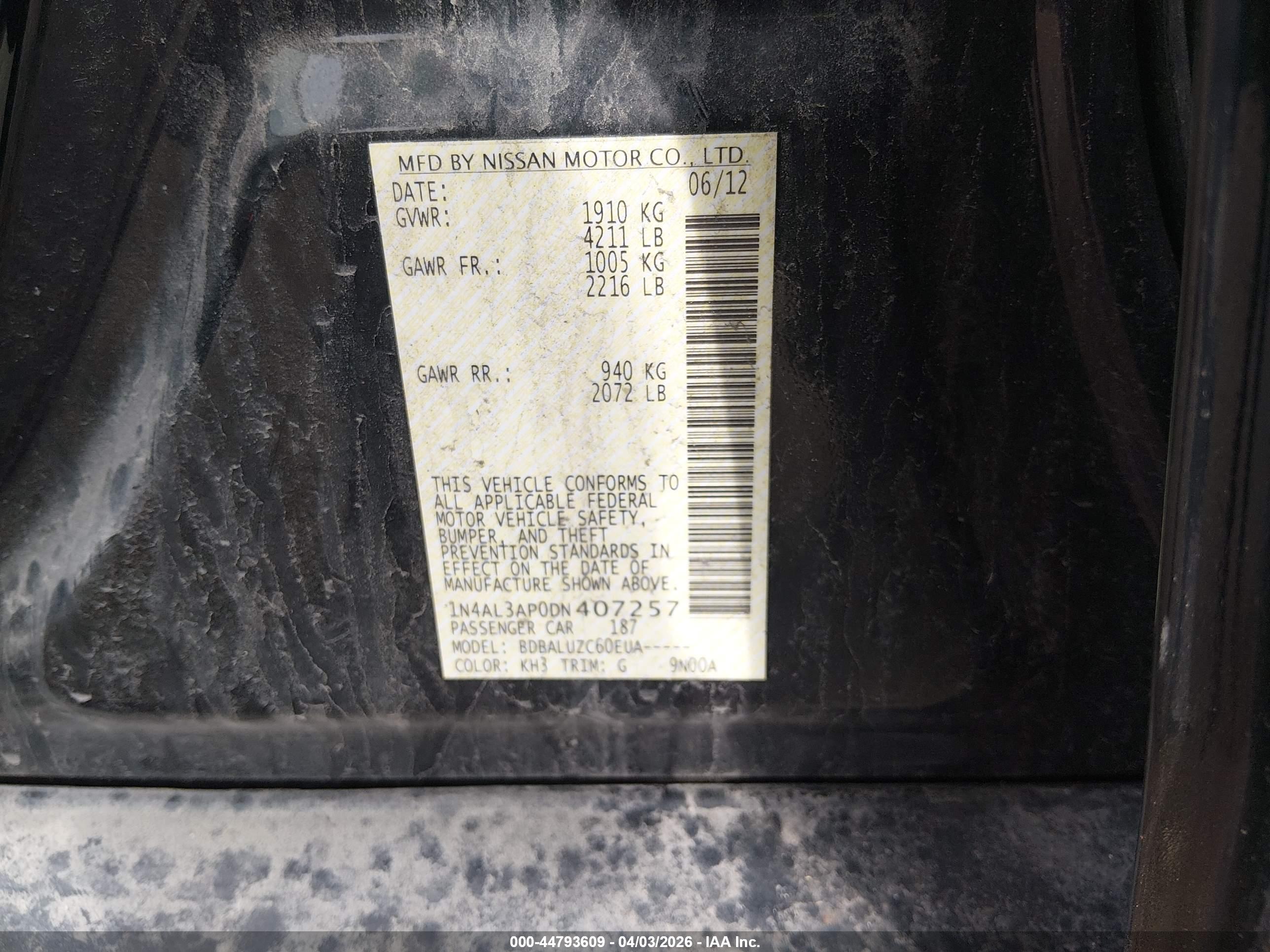 NISSAN ALTIMA image 9