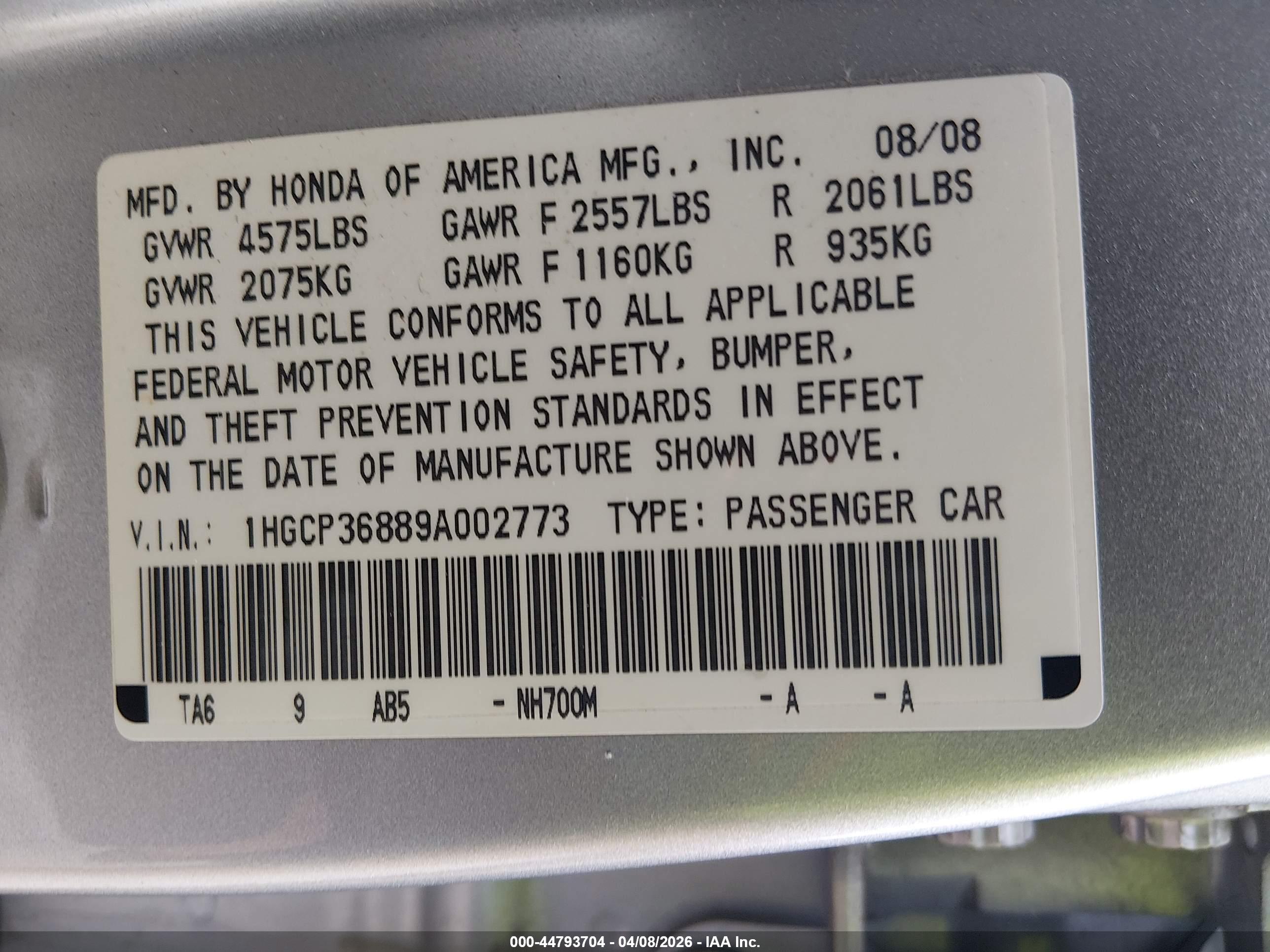 HONDA ACCORD image 9