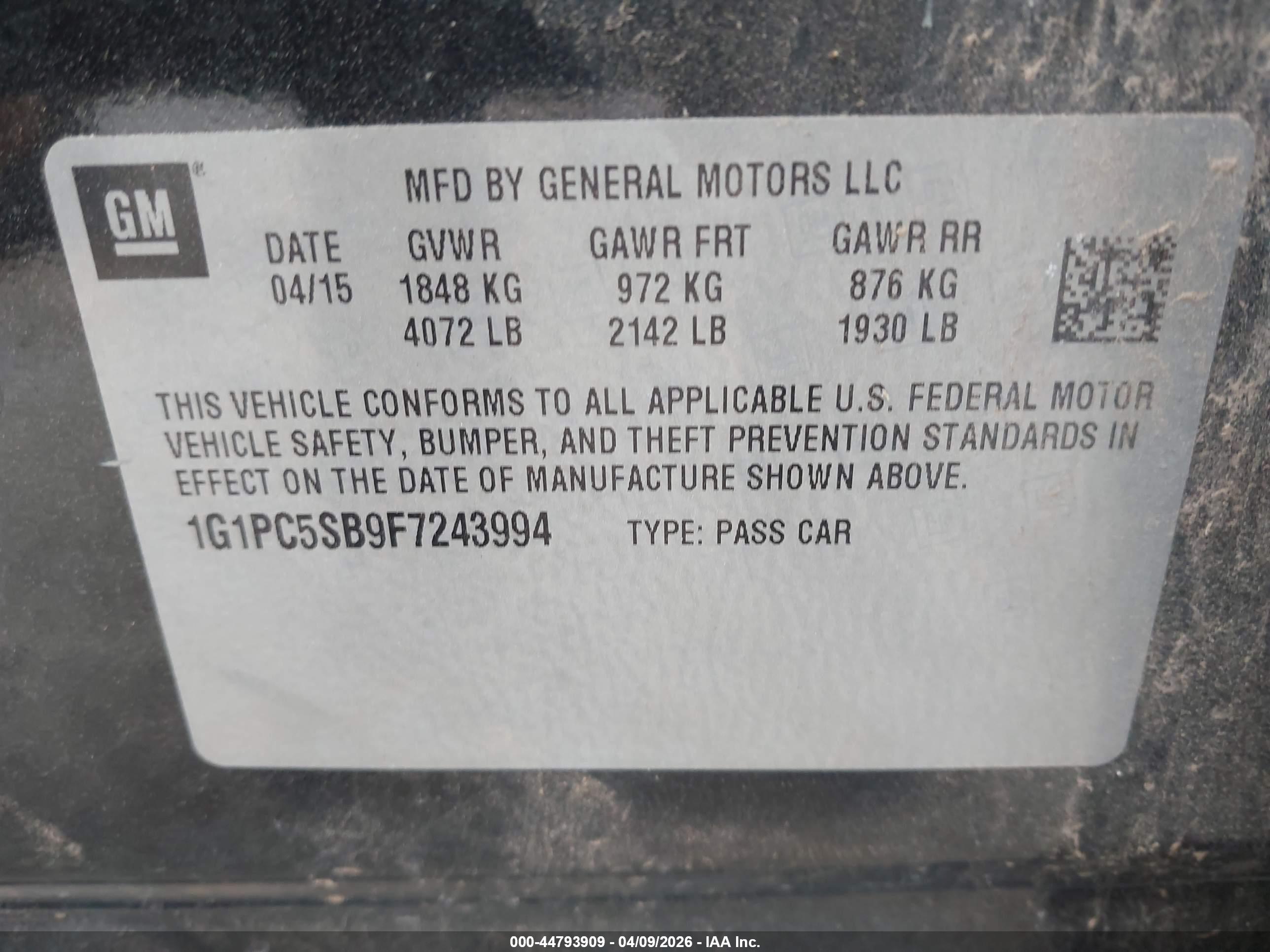 CHEVROLET CRUZE image 9