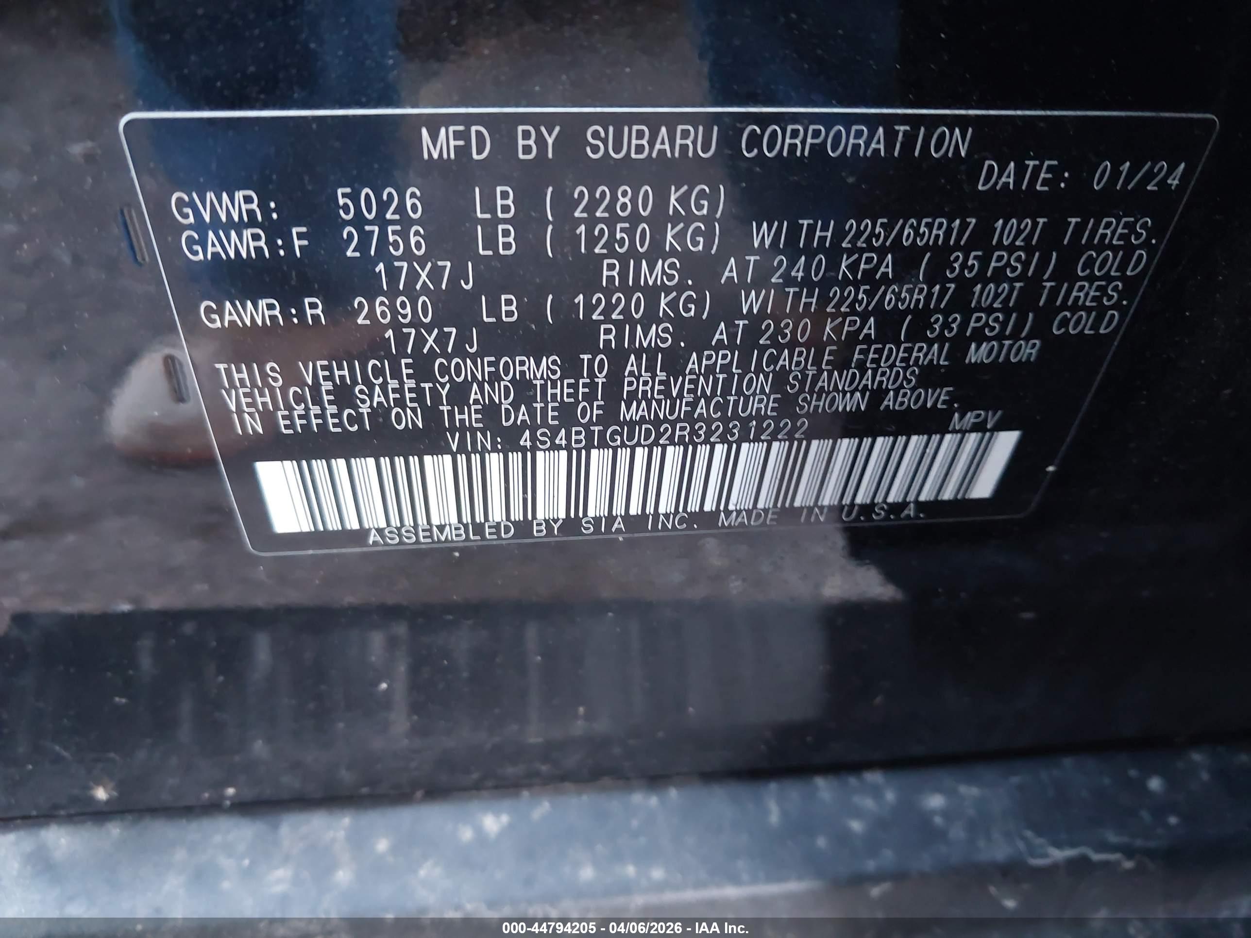 SUBARU OUTBACK image 9