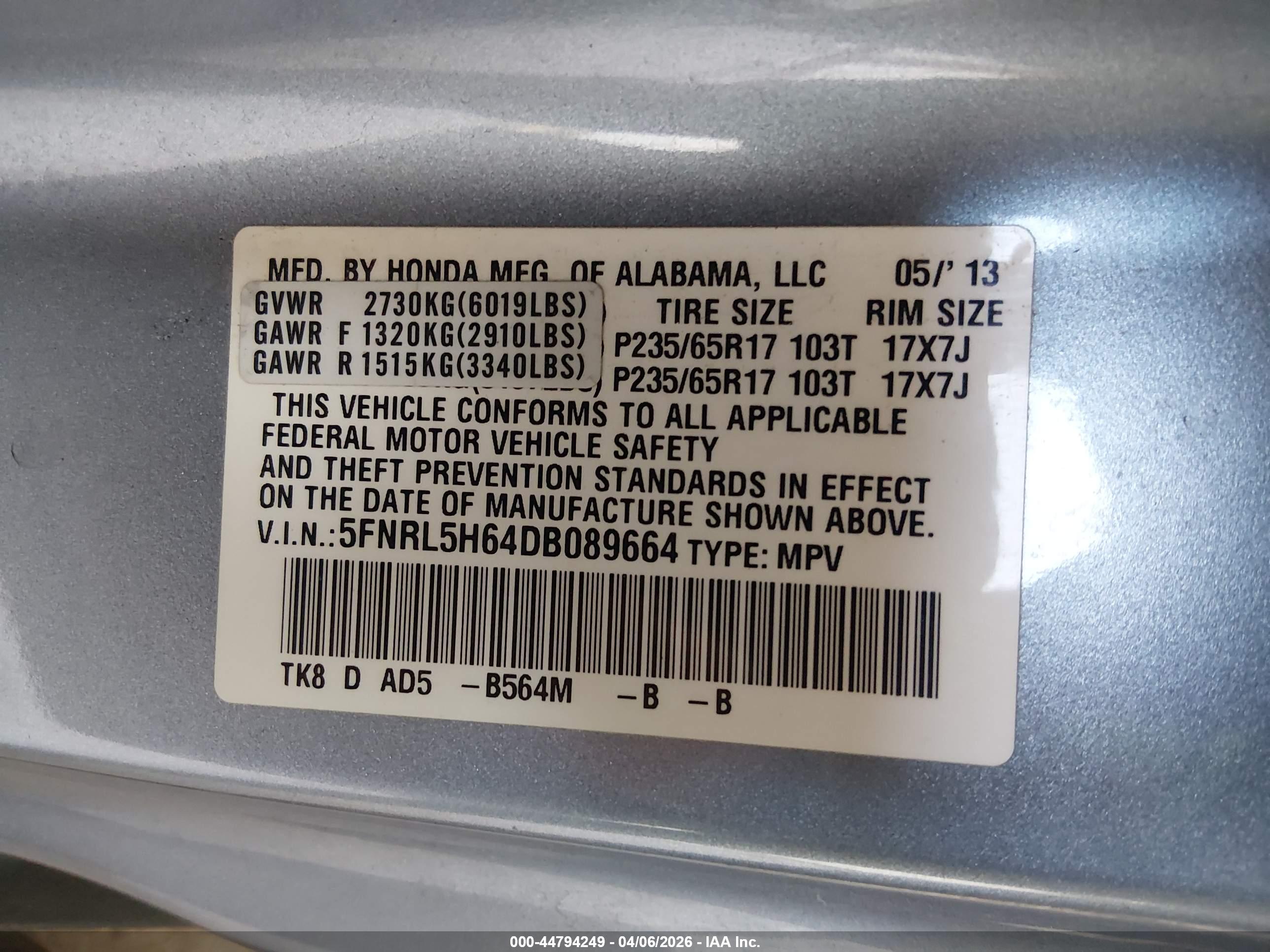 HONDA ODYSSEY image 9