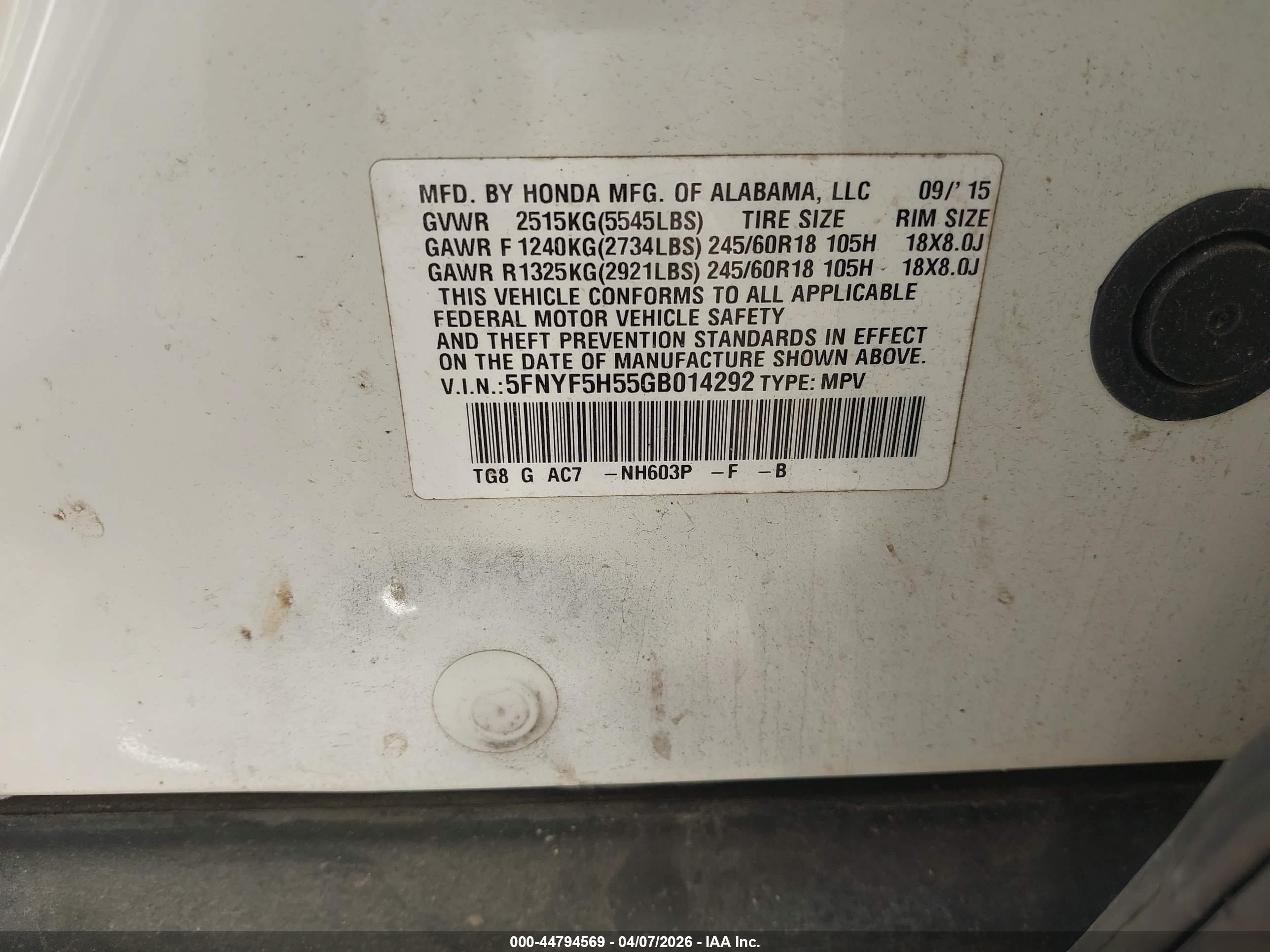 HONDA PILOT image 9
