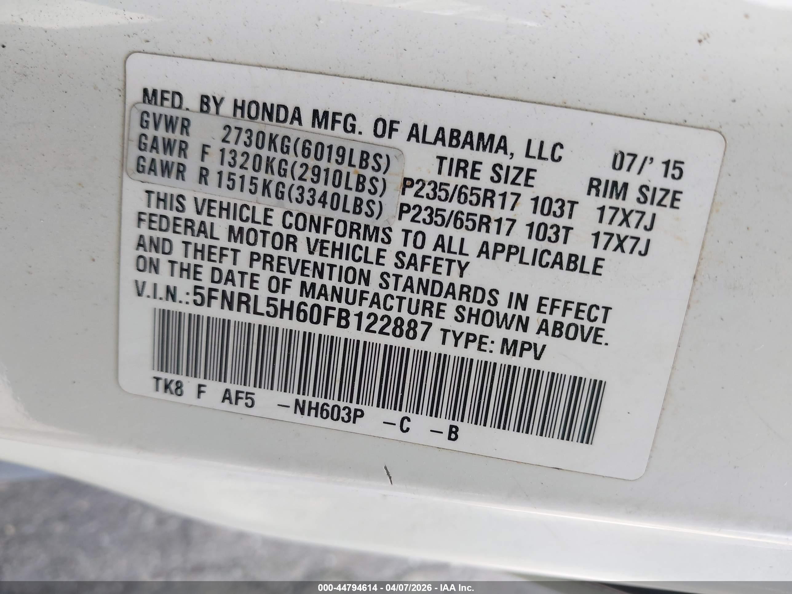 HONDA ODYSSEY image 9