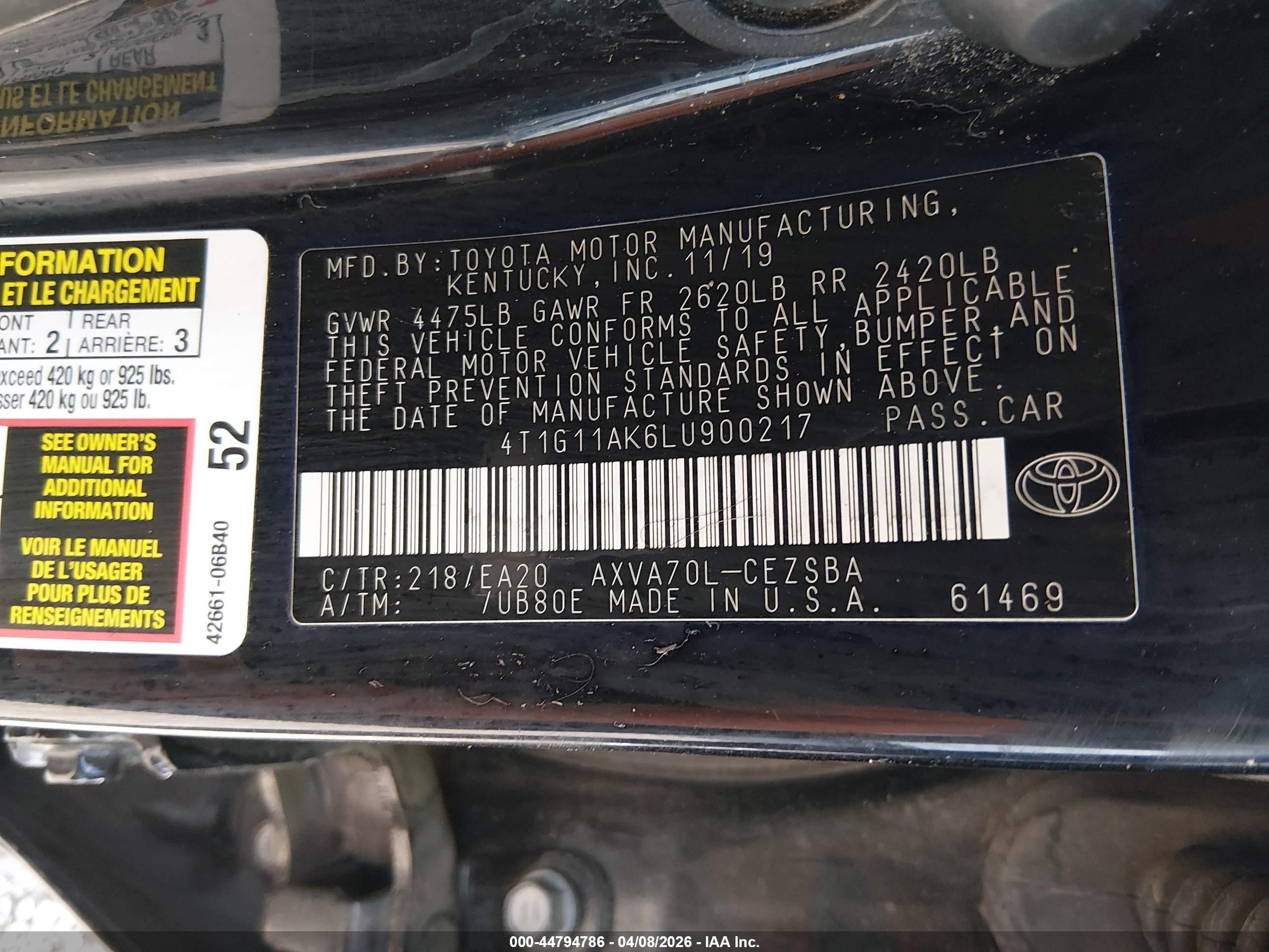 TOYOTA CAMRY image 9