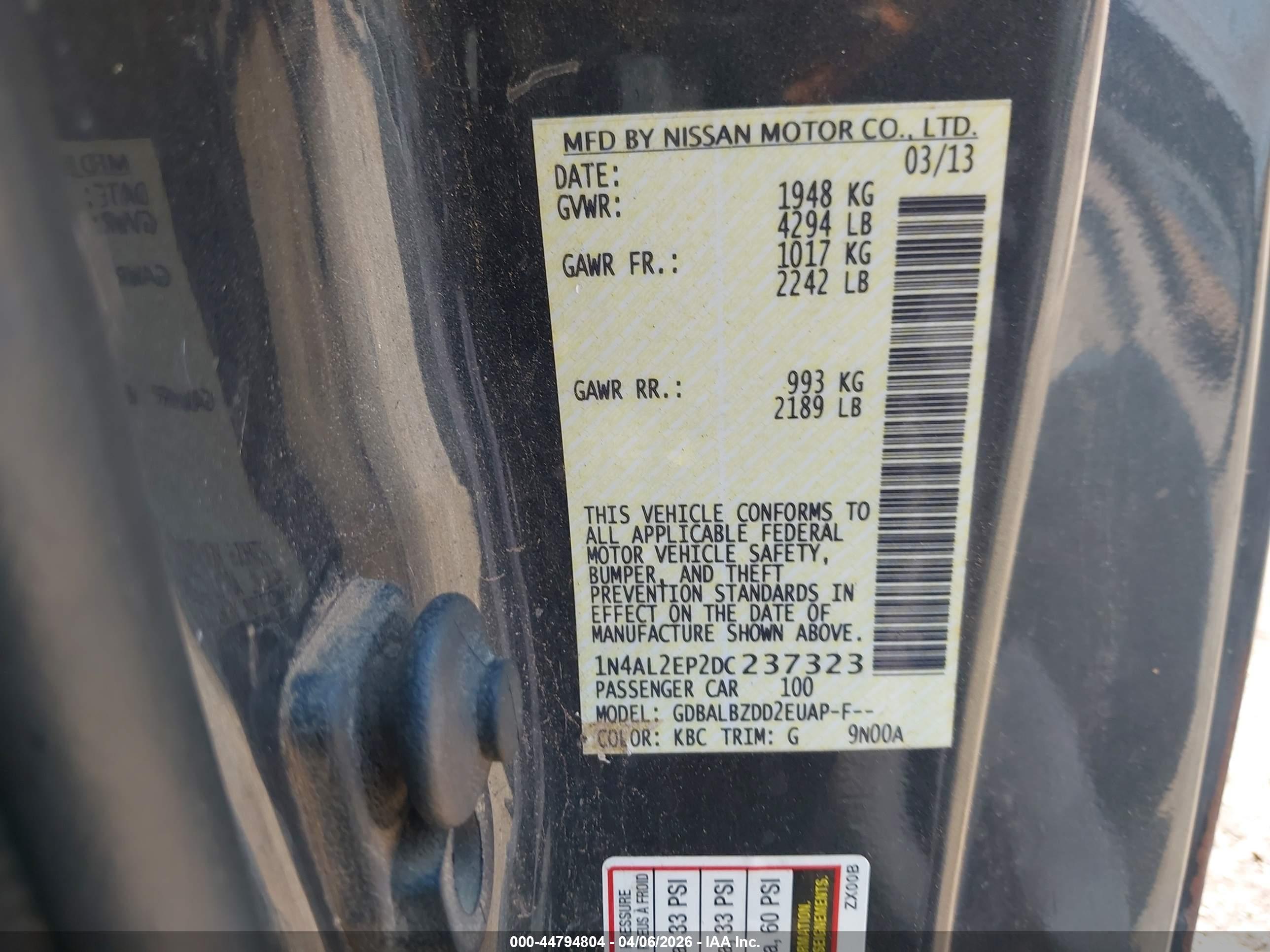 NISSAN ALTIMA image 9
