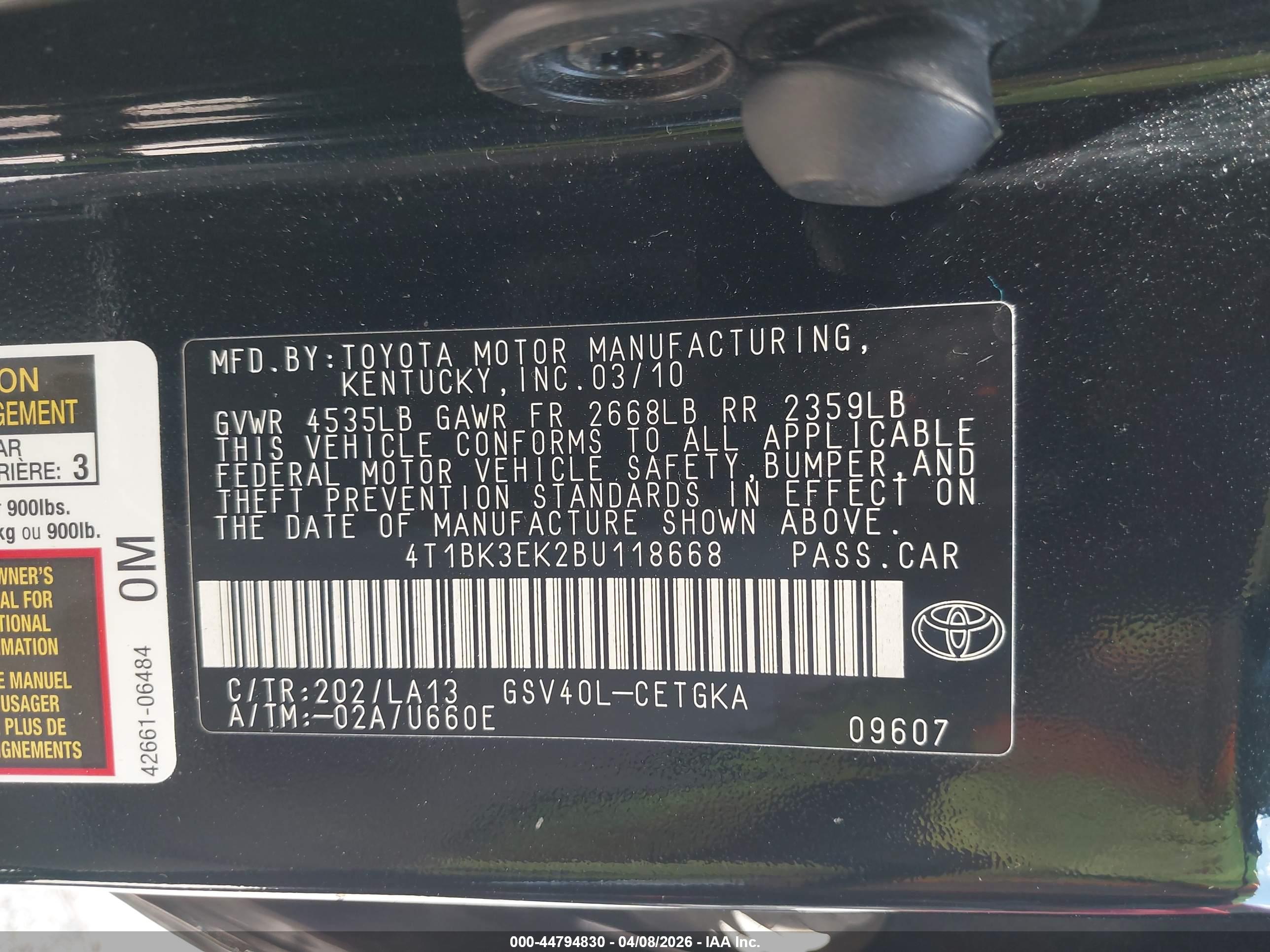 TOYOTA CAMRY image 9