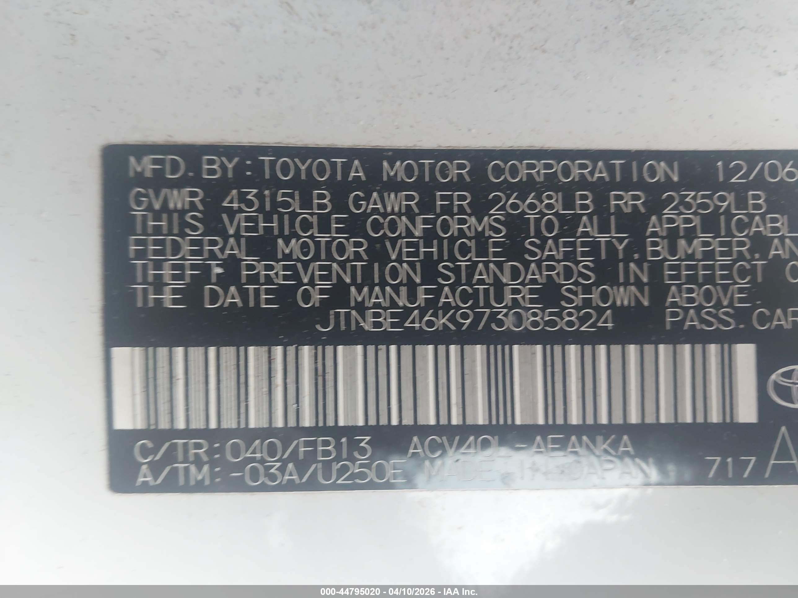 TOYOTA CAMRY image 9