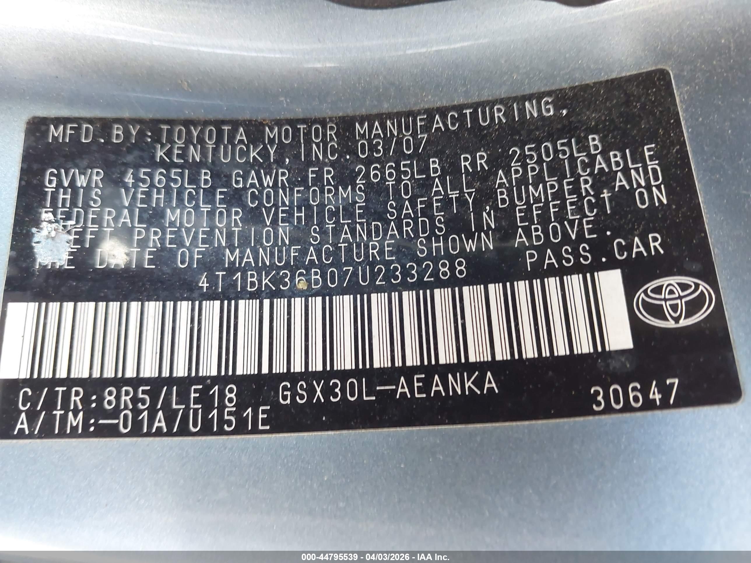 TOYOTA AVALON image 9