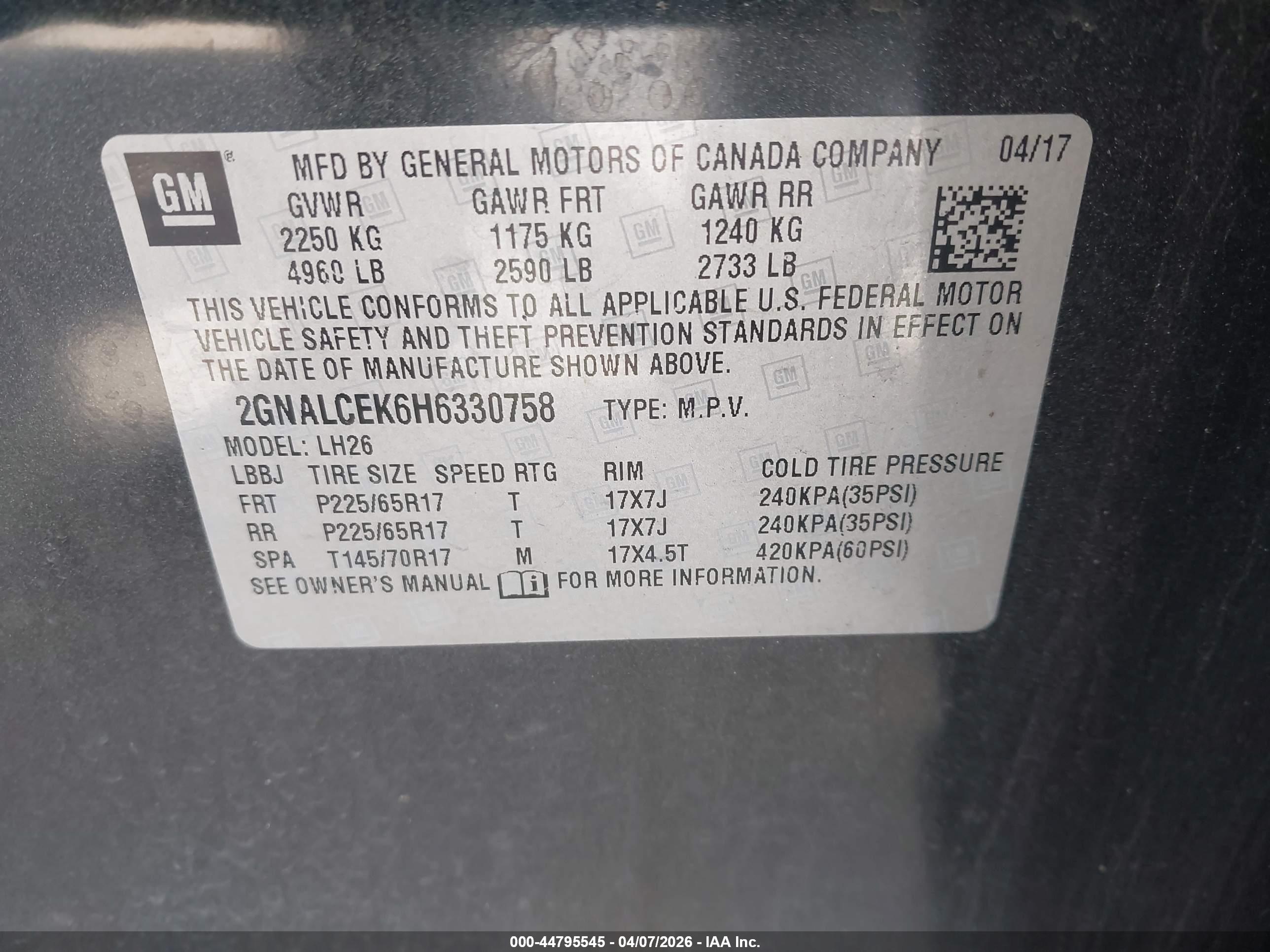 CHEVROLET EQUINOX image 9
