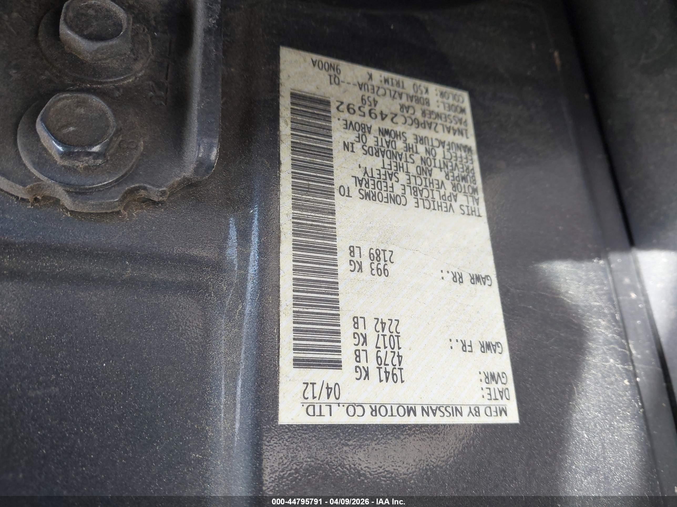 NISSAN ALTIMA image 9