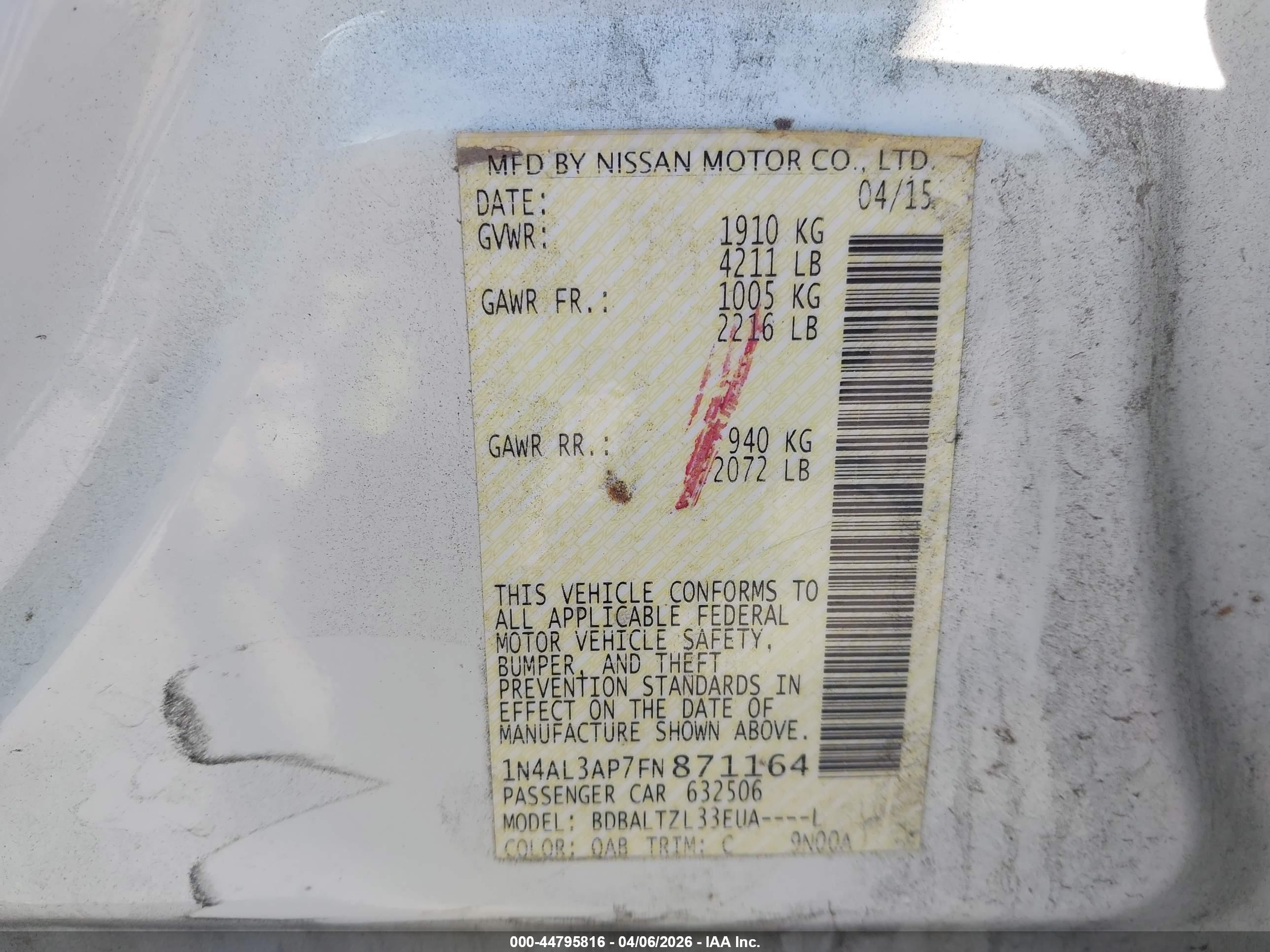 NISSAN ALTIMA image 9