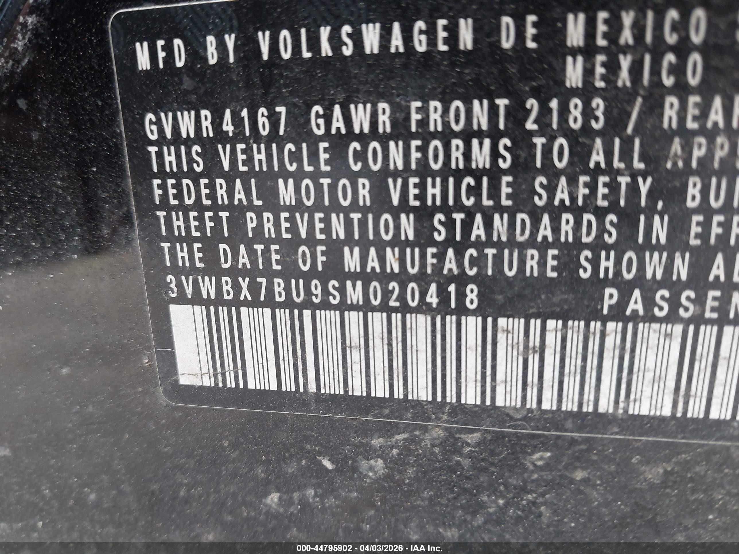 VOLKSWAGEN JETTA image 9
