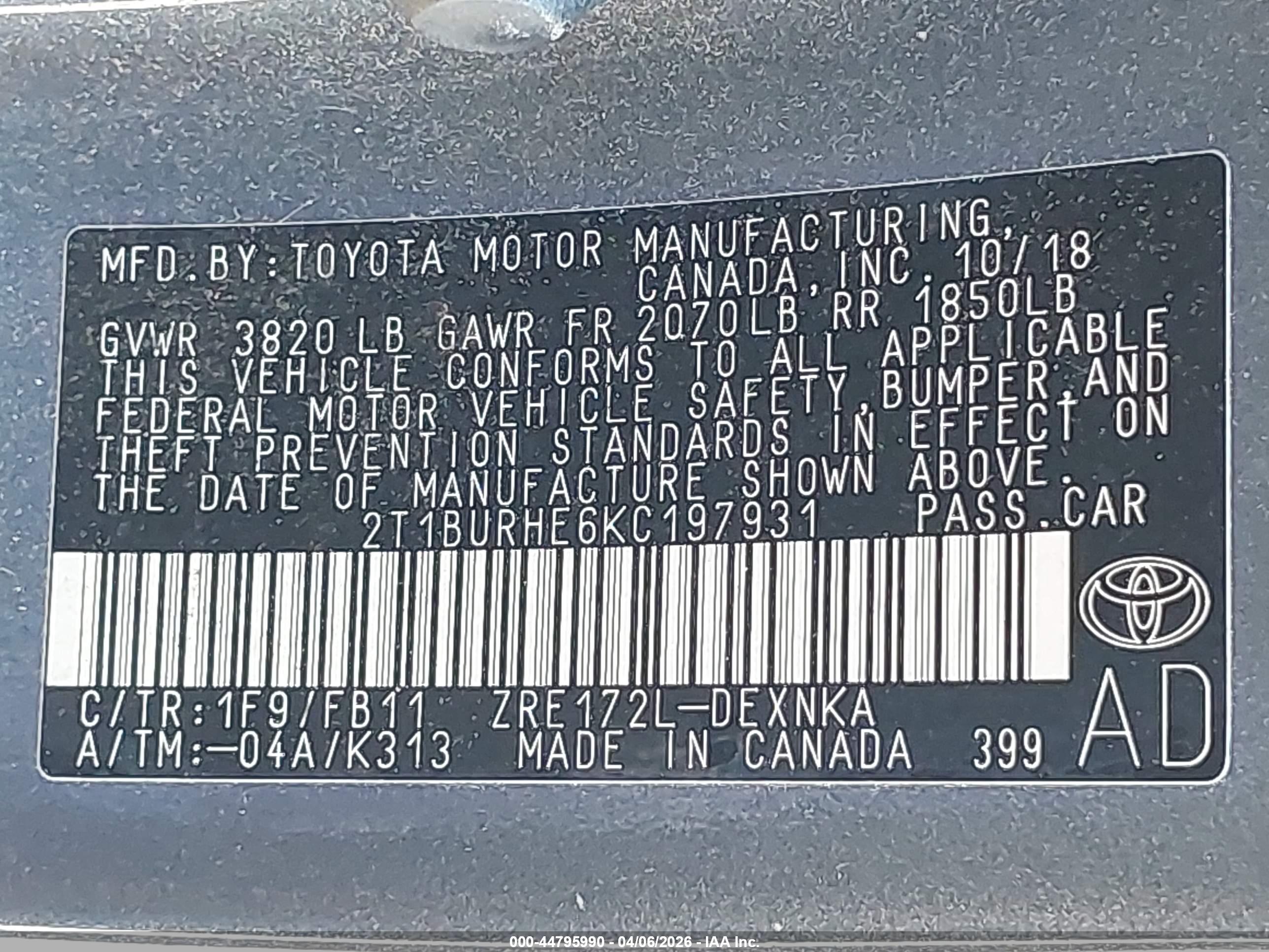 TOYOTA COROLLA image 9