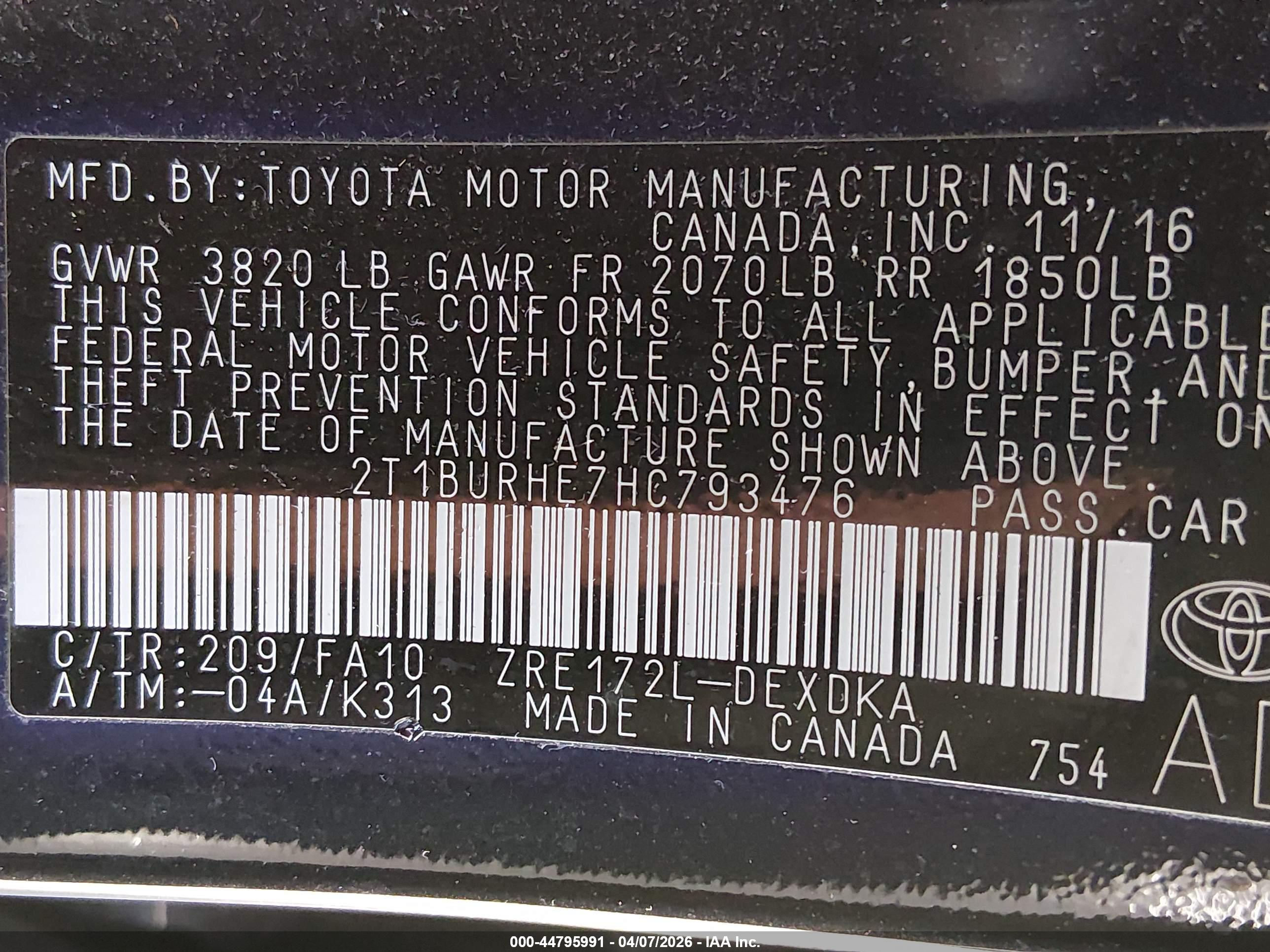 TOYOTA COROLLA image 9