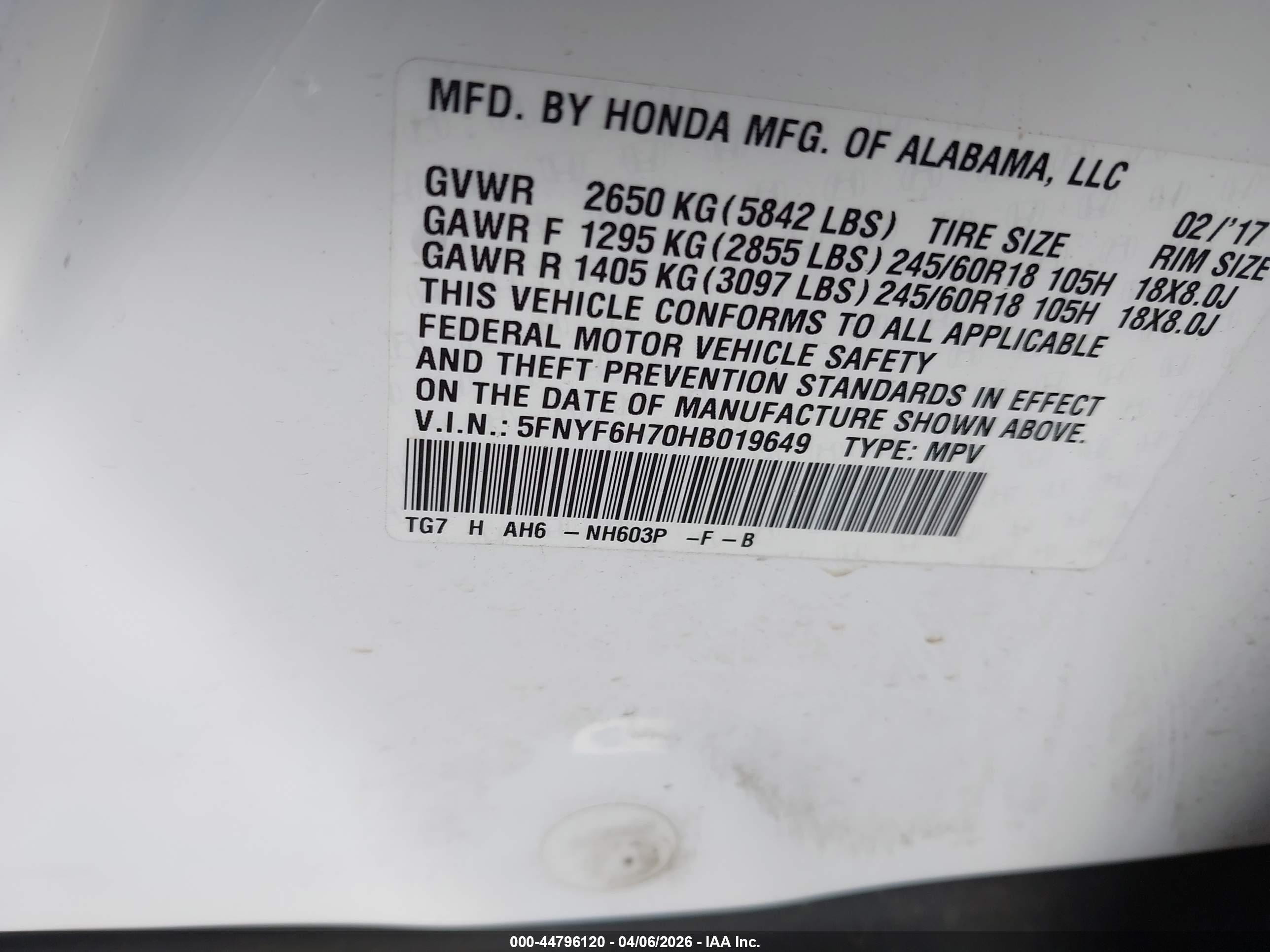HONDA PILOT image 9