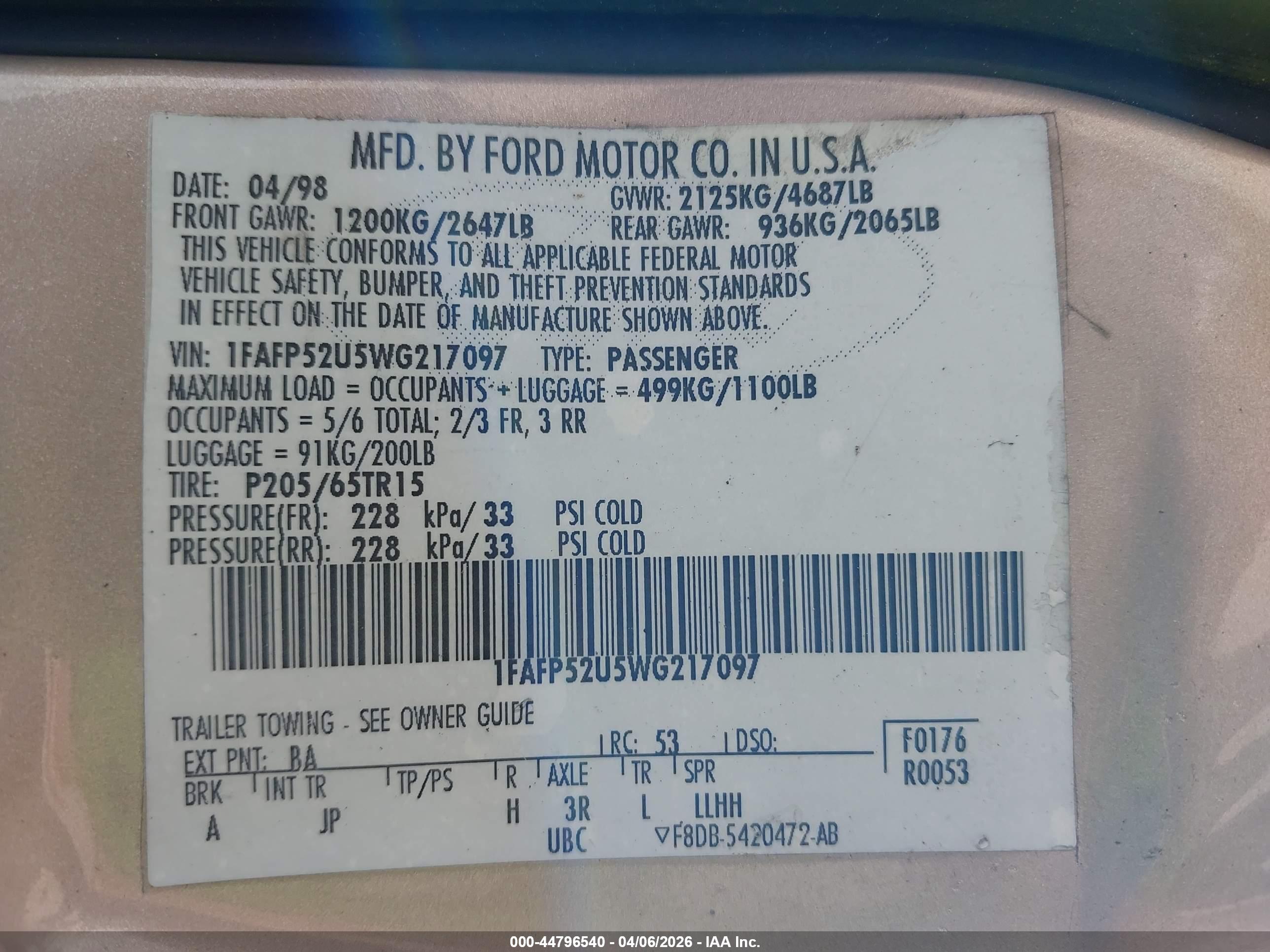 FORD TAURUS image 9