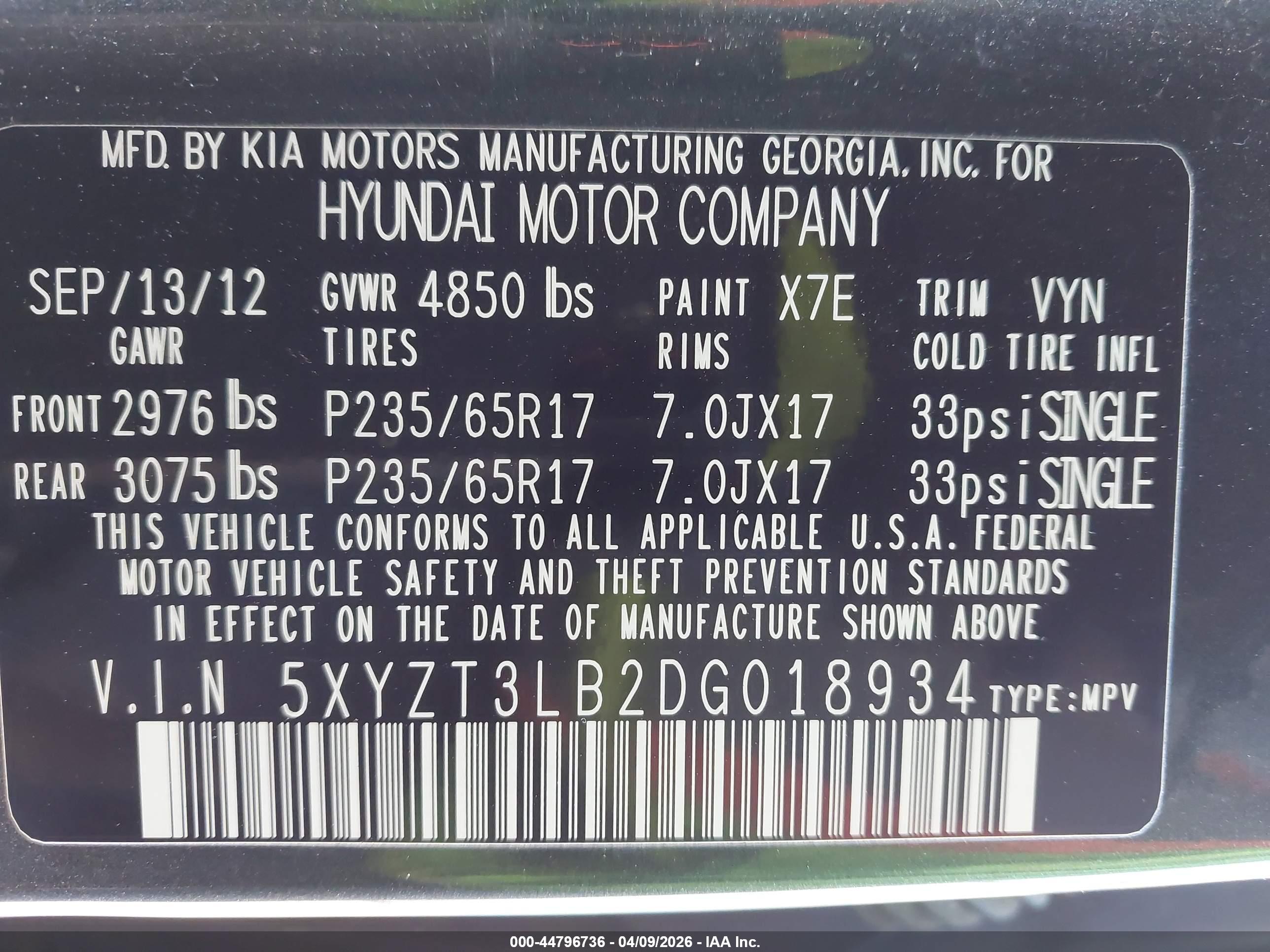 HYUNDAI SANTA image 9