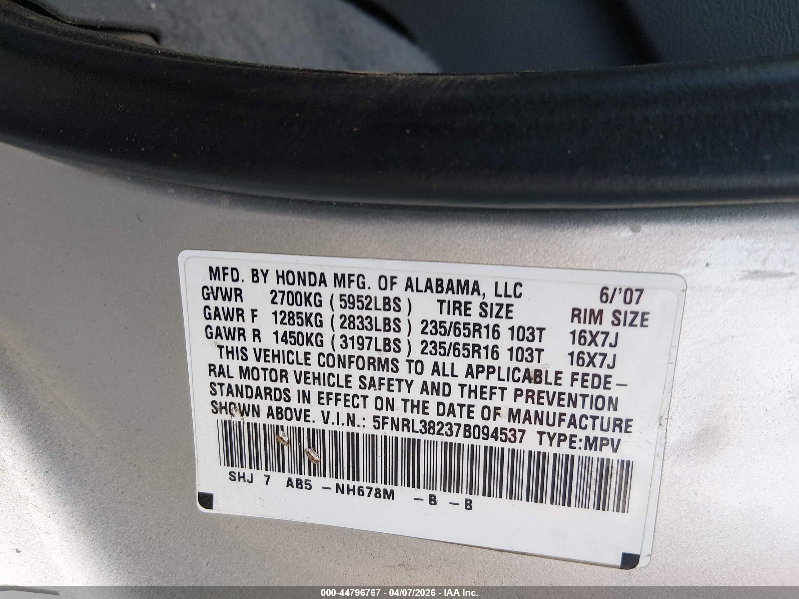 HONDA ODYSSEY image 9