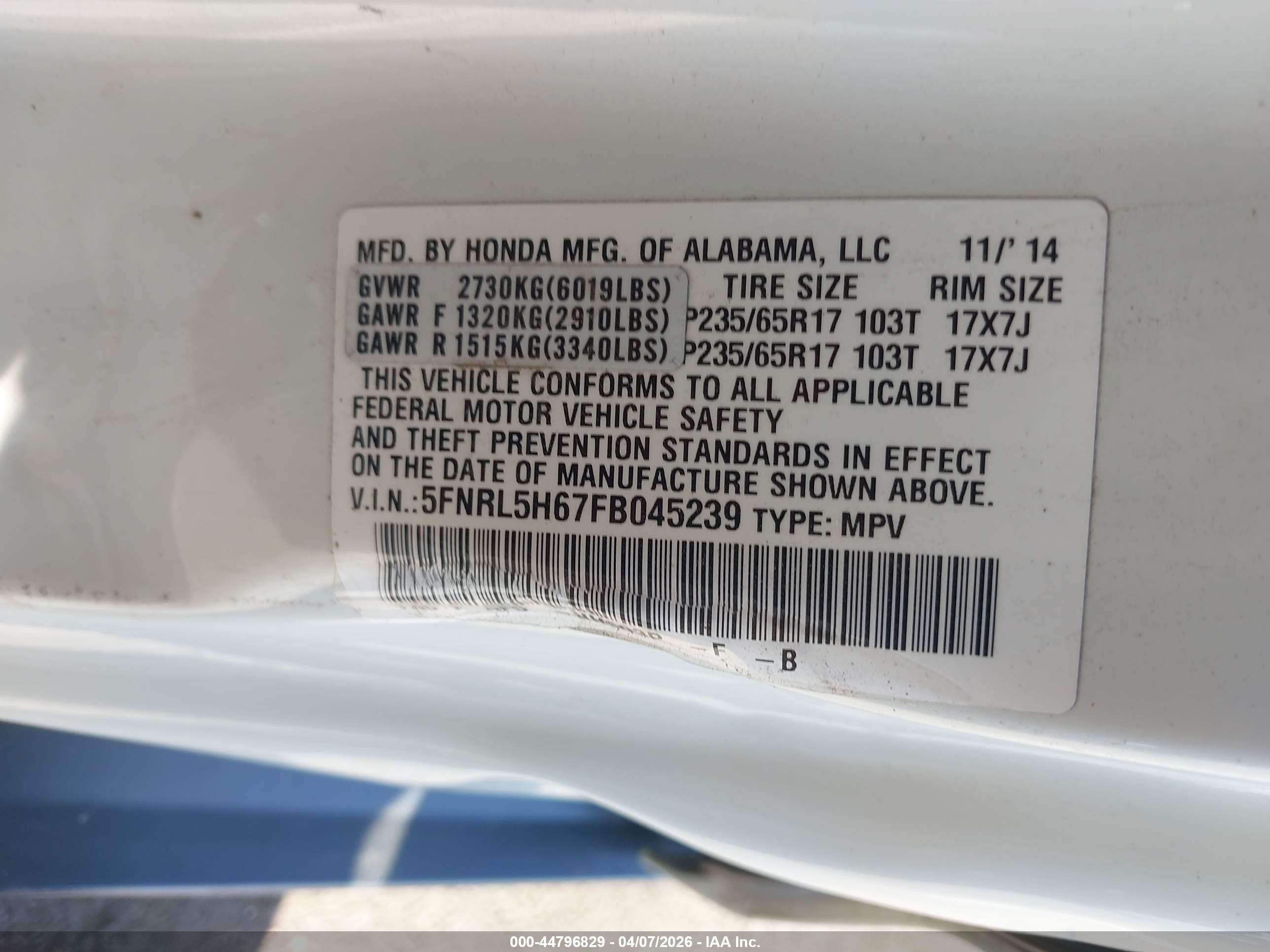 HONDA ODYSSEY image 9