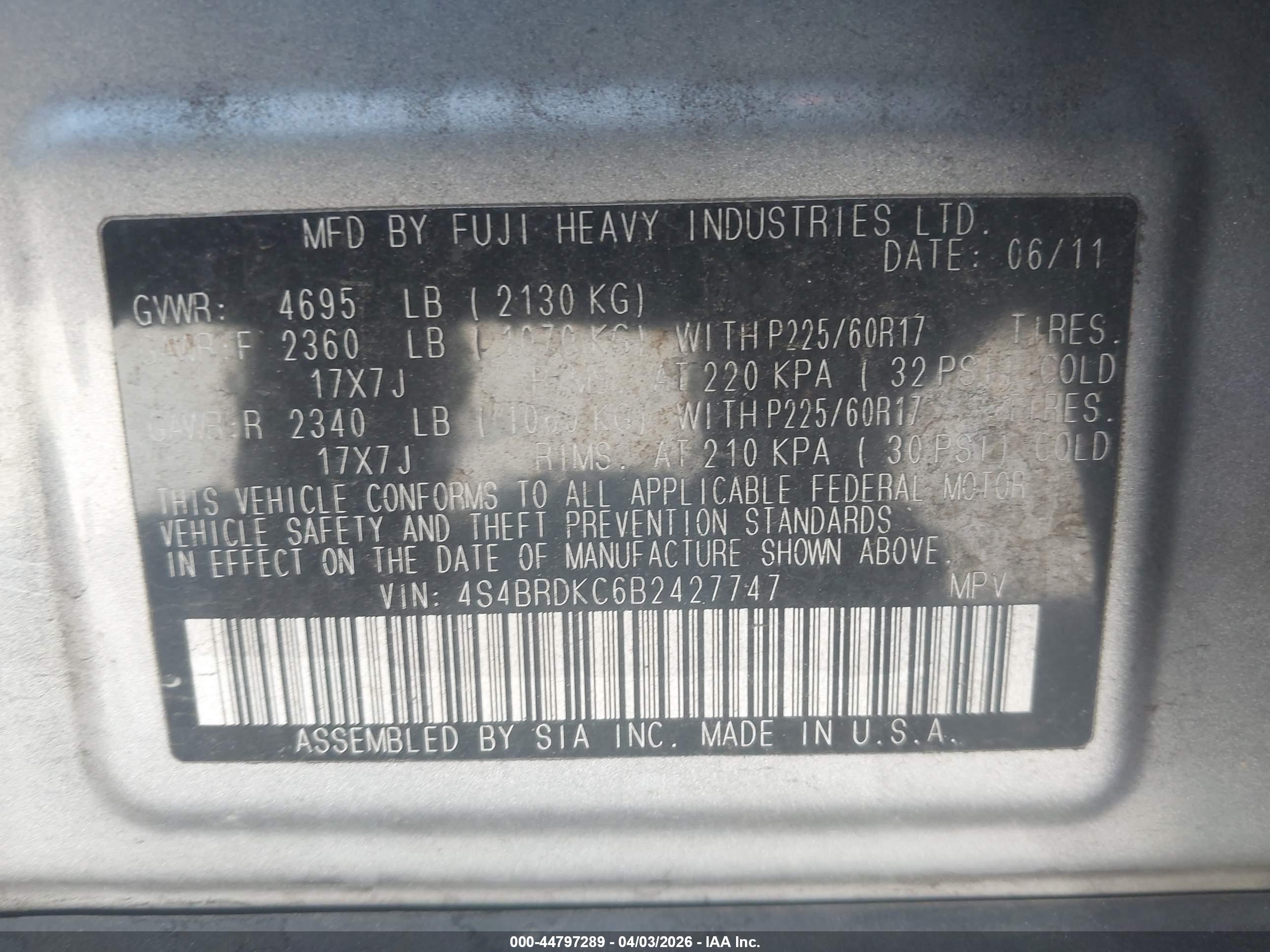 SUBARU OUTBACK image 9