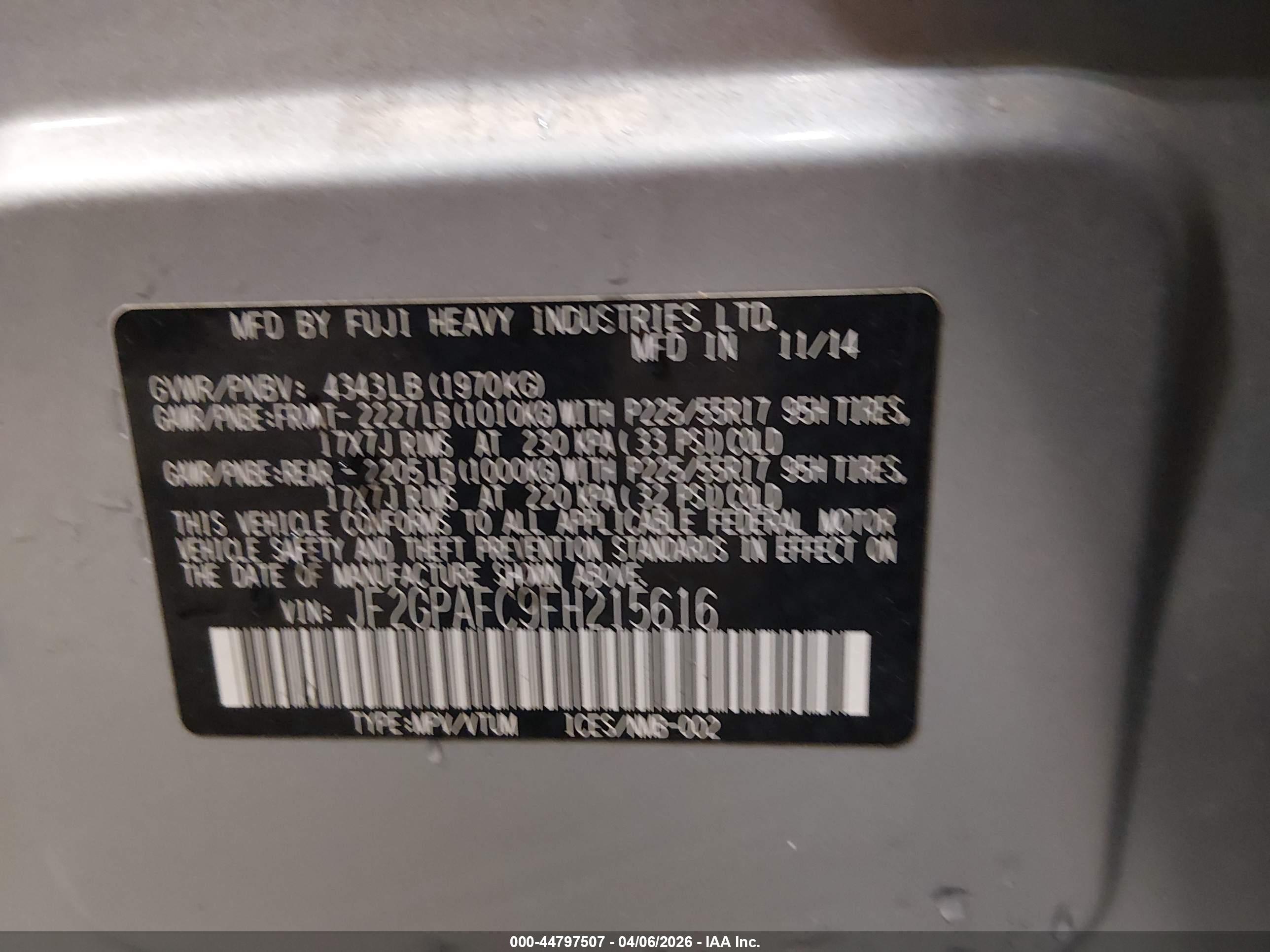 SUBARU XV image 9
