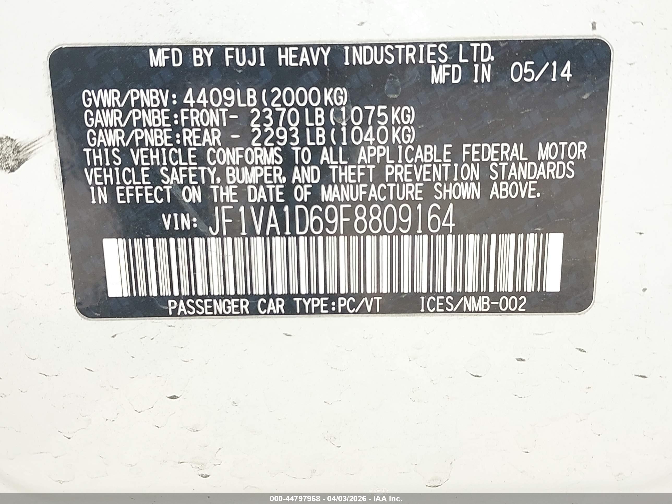 SUBARU WRX image 9