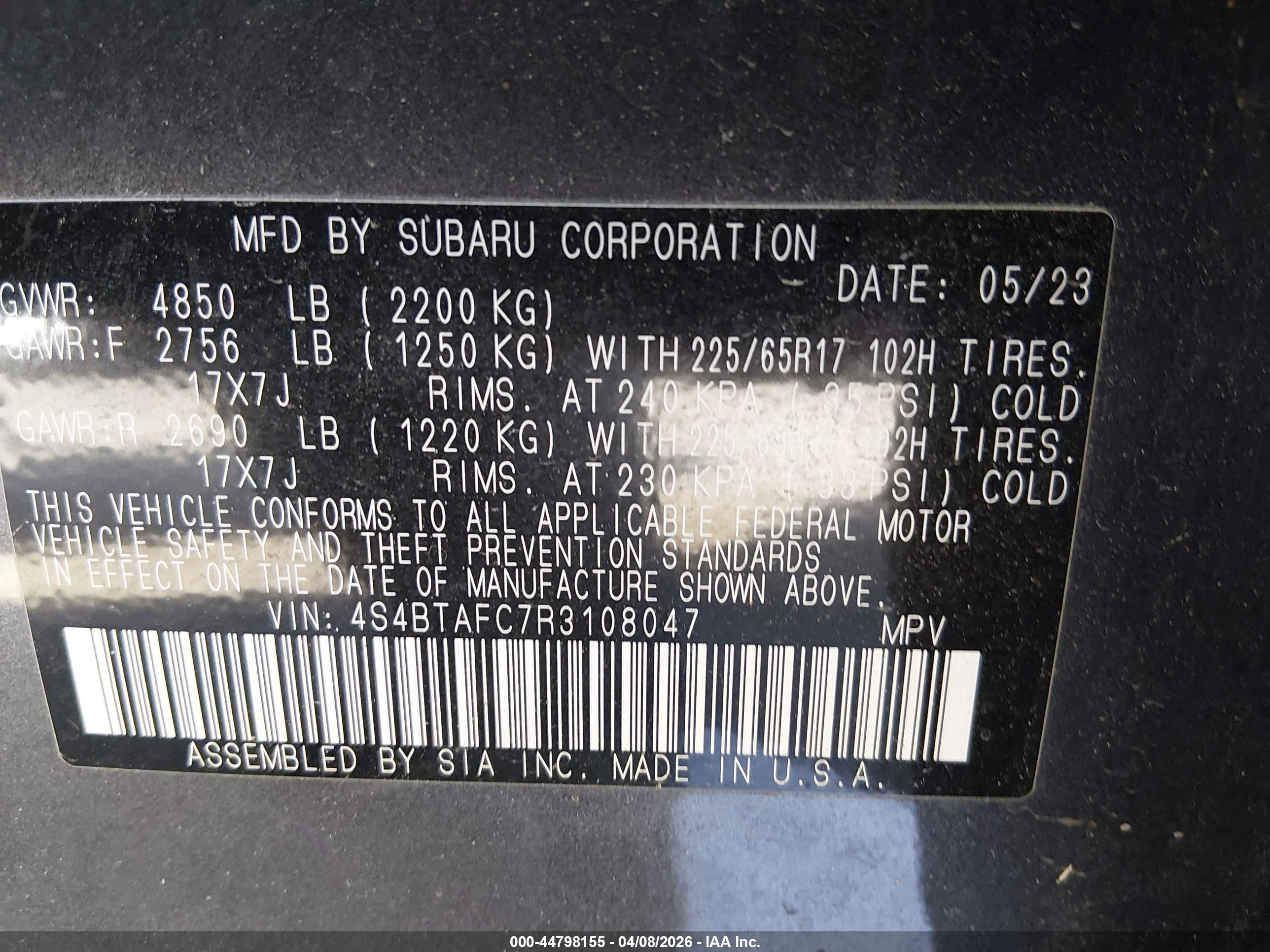SUBARU OUTBACK image 9