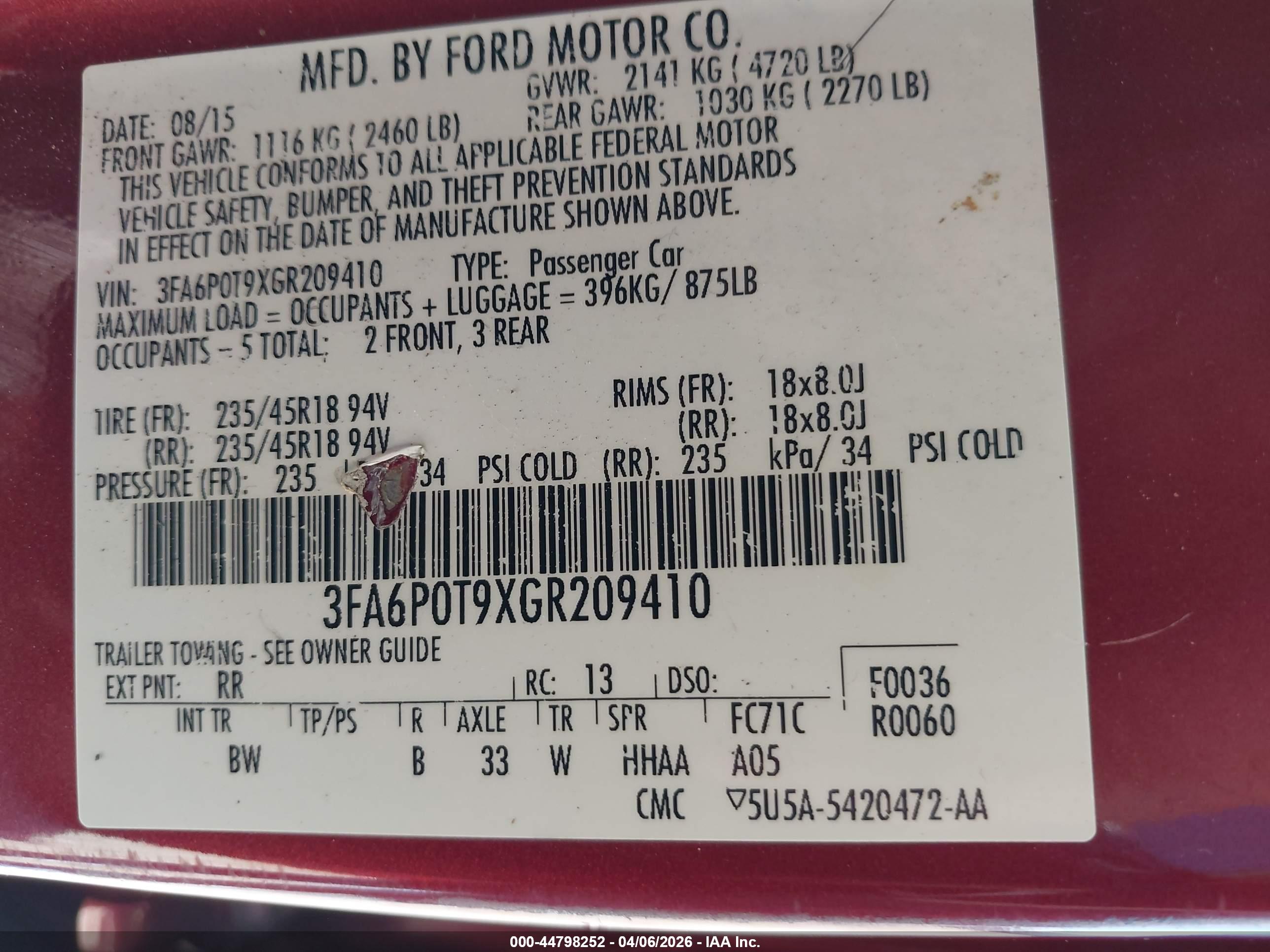FORD FUSION image 9