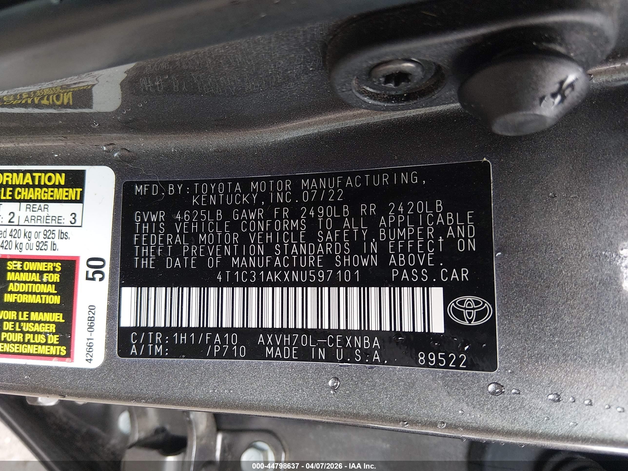TOYOTA CAMRY image 9