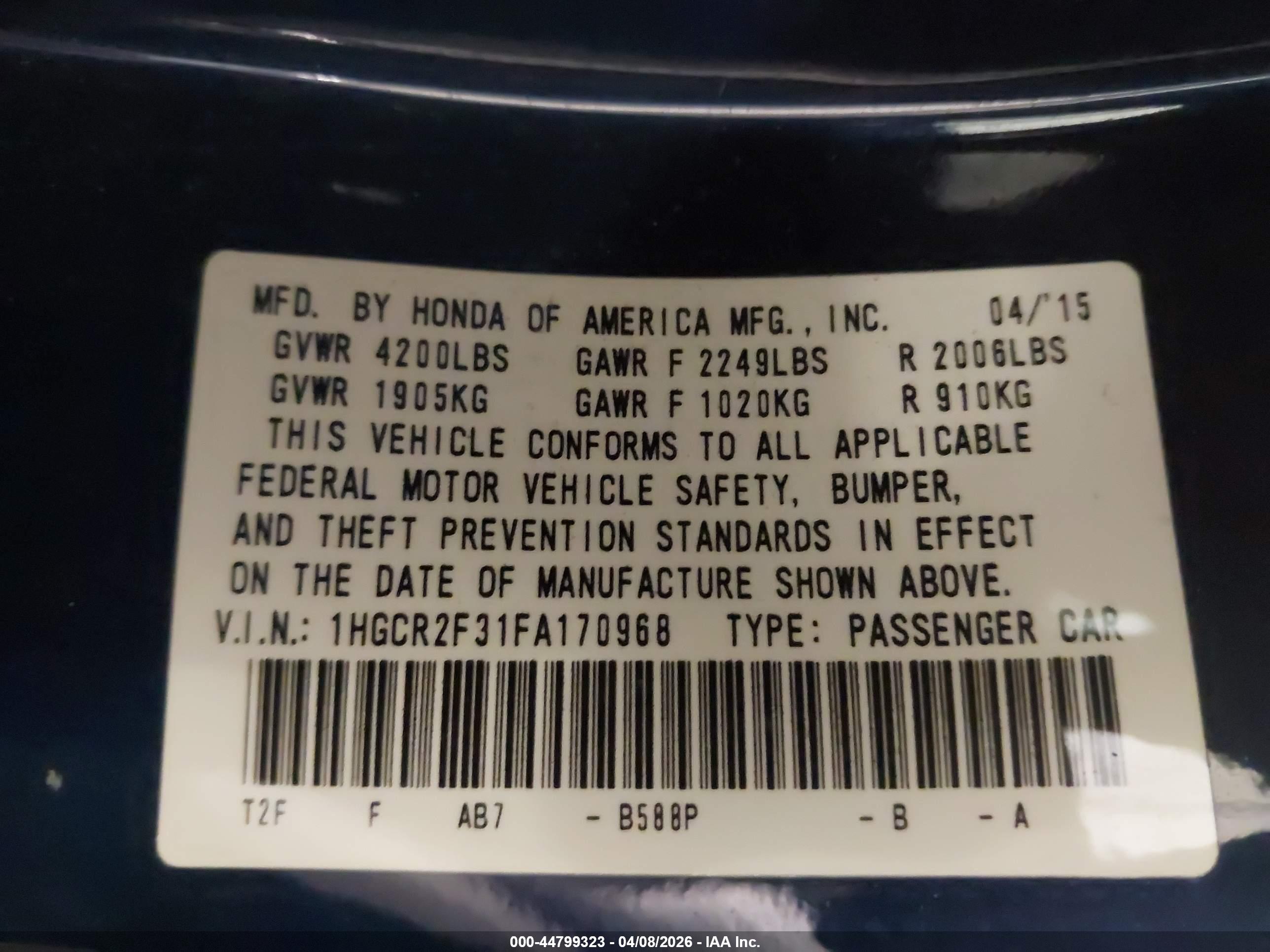 HONDA ACCORD image 9