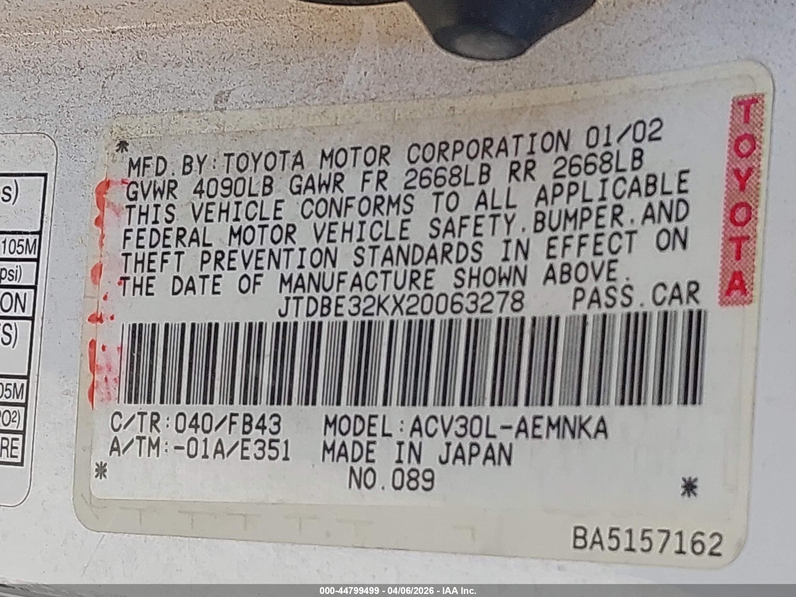 TOYOTA CAMRY image 9