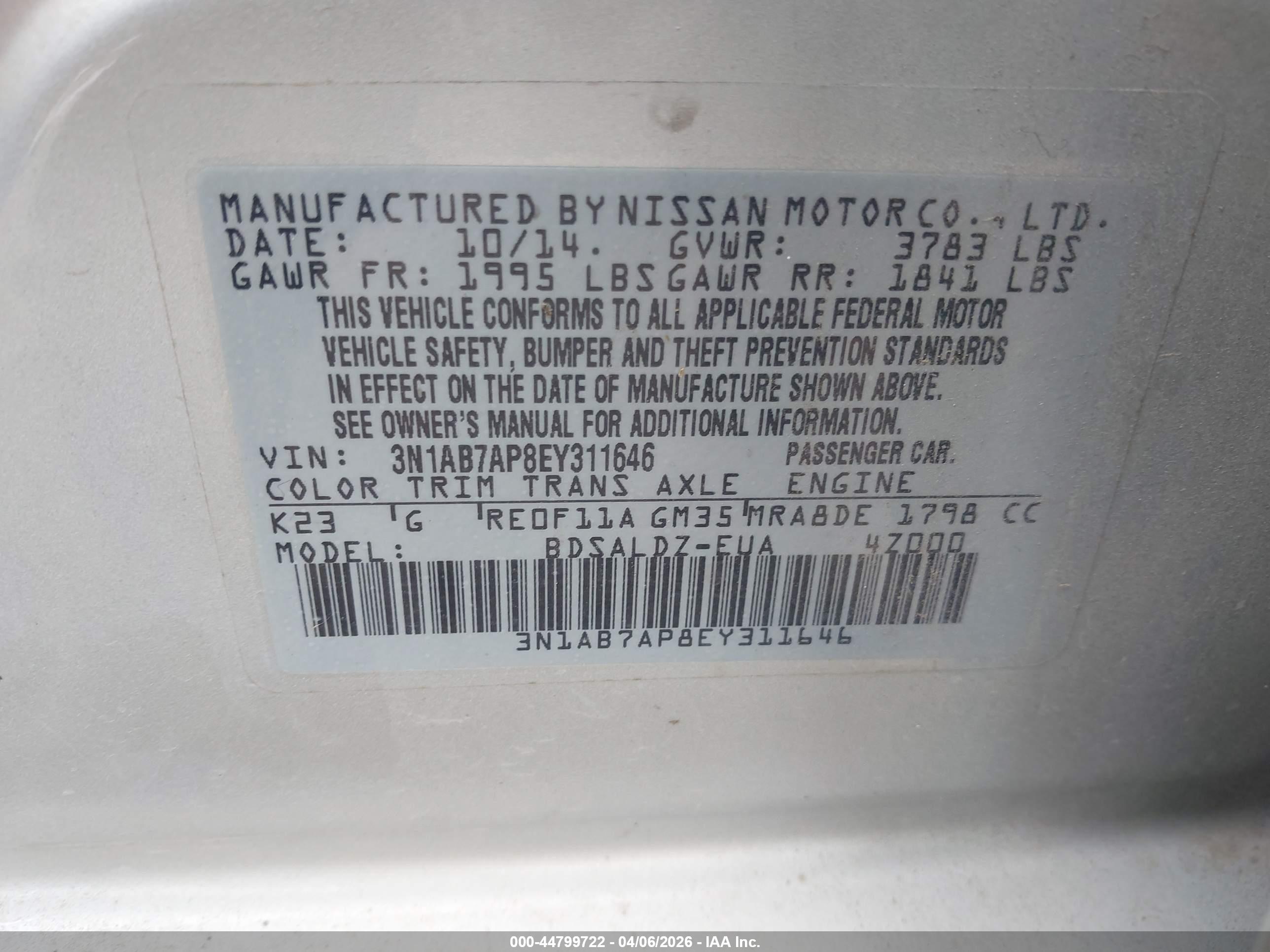 NISSAN SENTRA image 9
