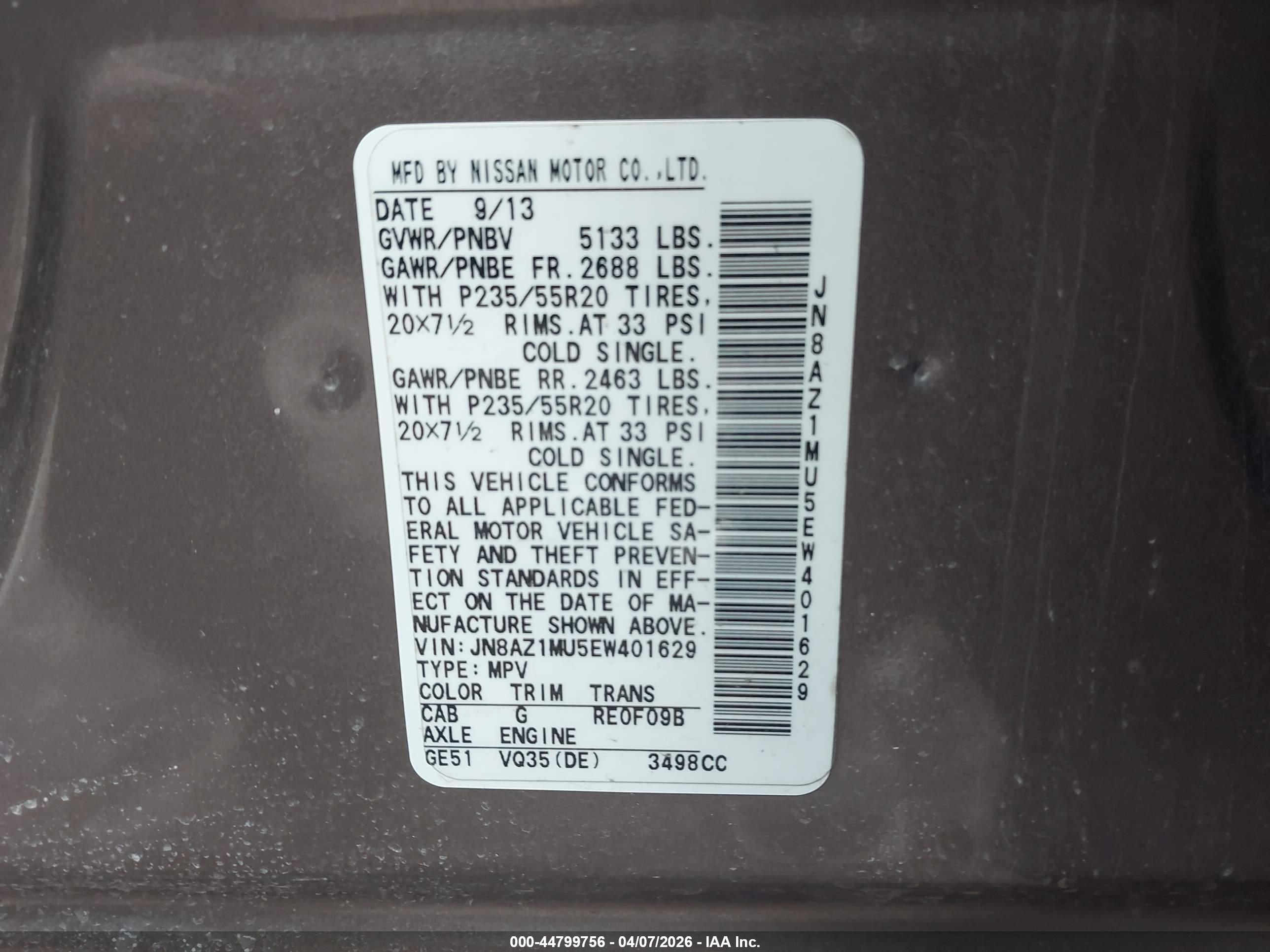 NISSAN MURANO image 9
