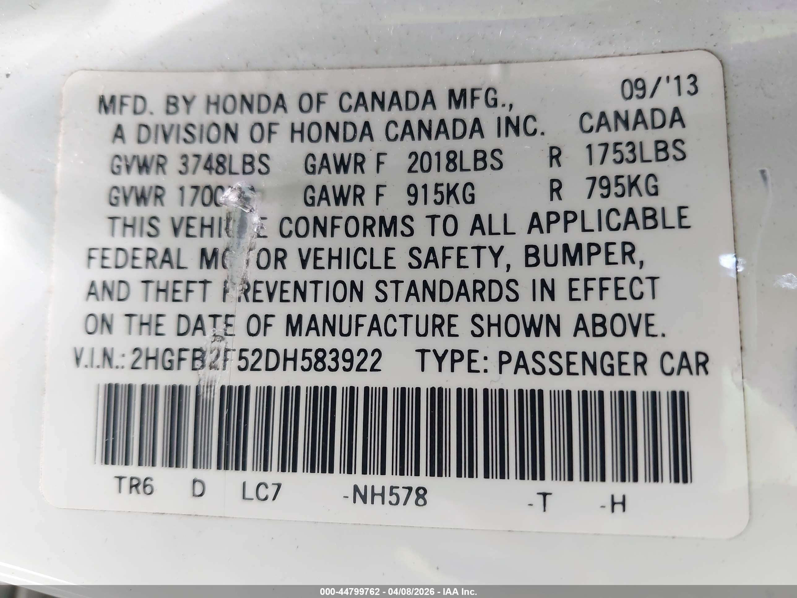 HONDA CIVIC image 9
