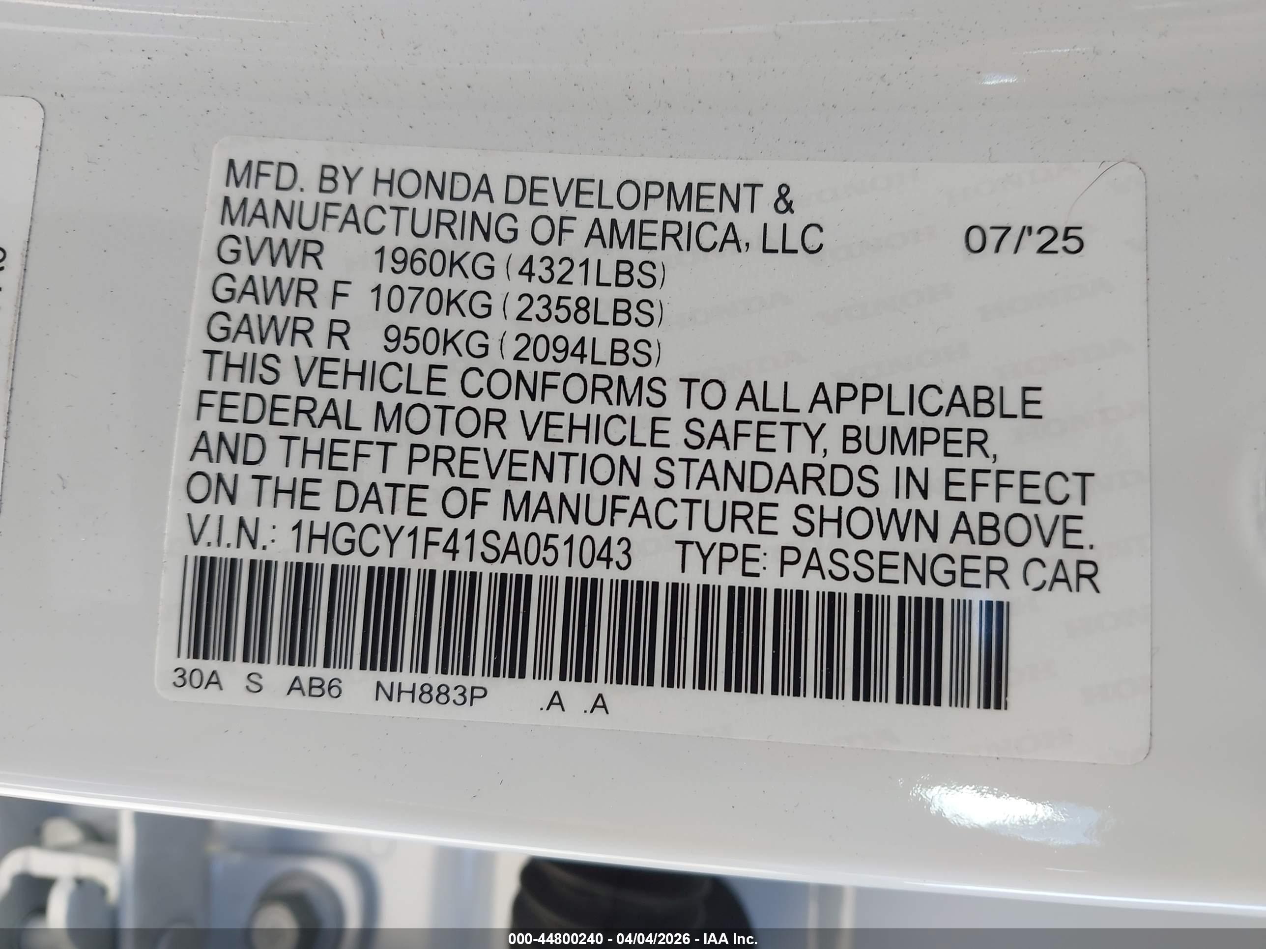HONDA ACCORD image 9