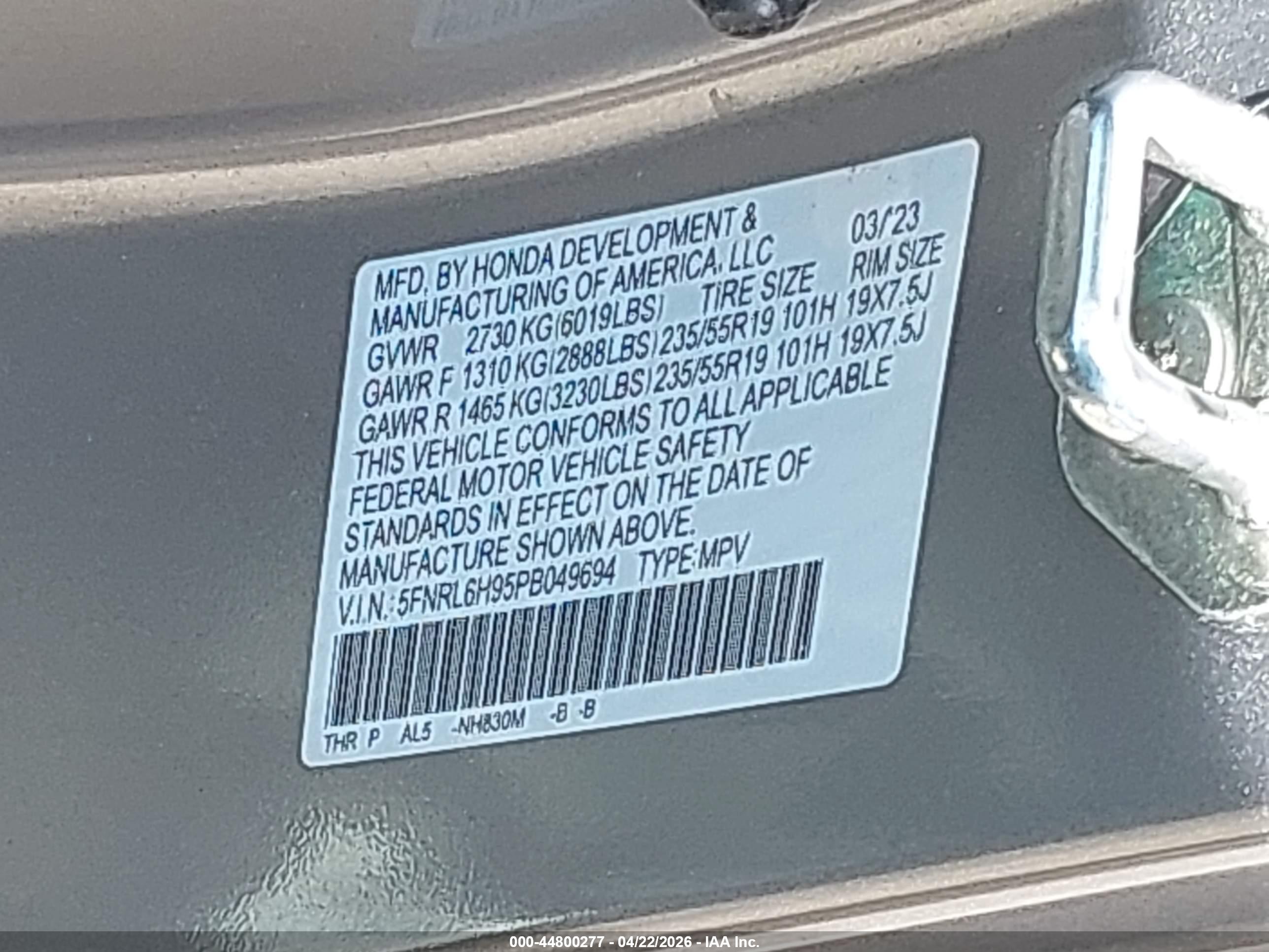 HONDA ODYSSEY image 9