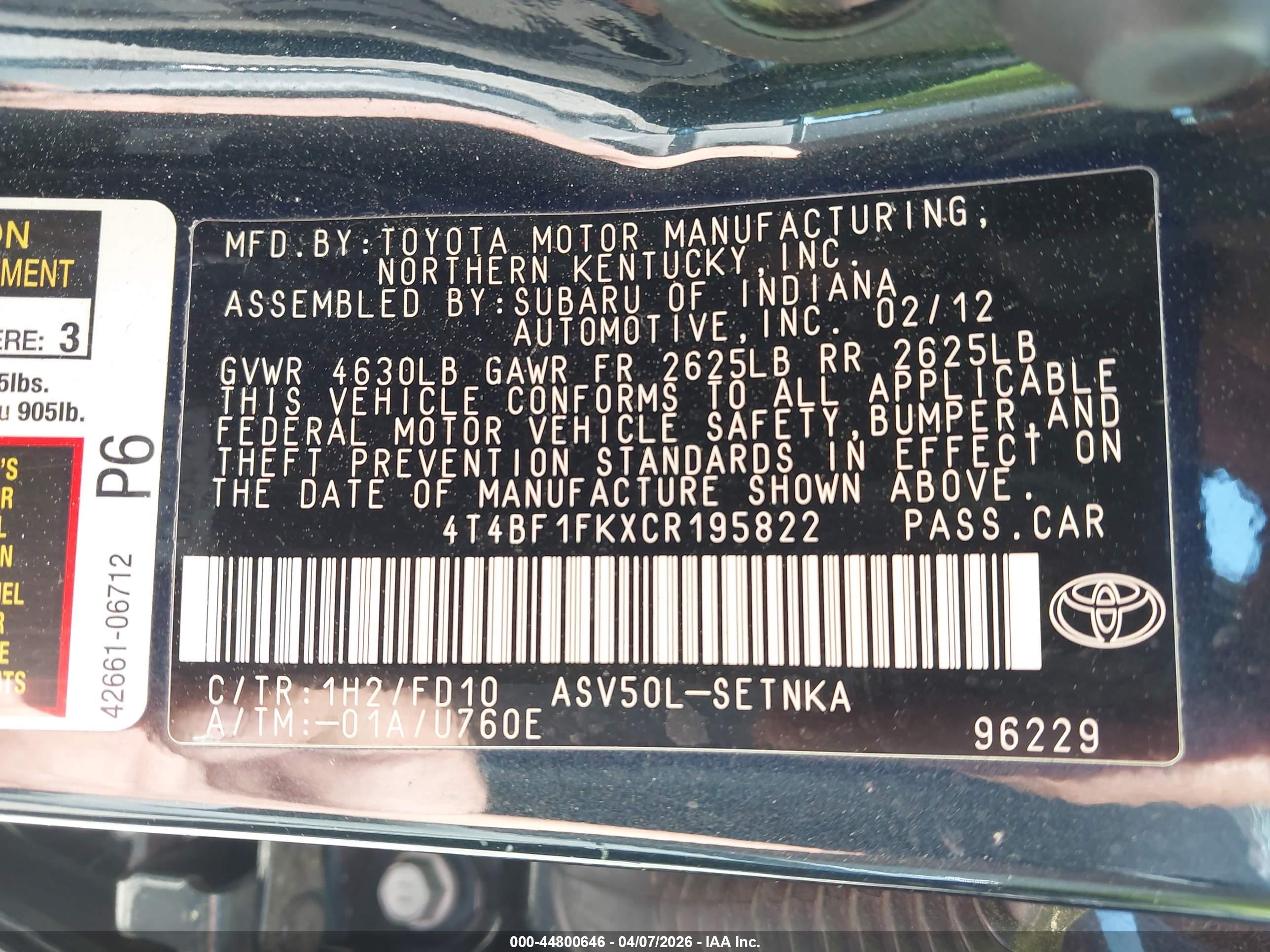 TOYOTA CAMRY image 9