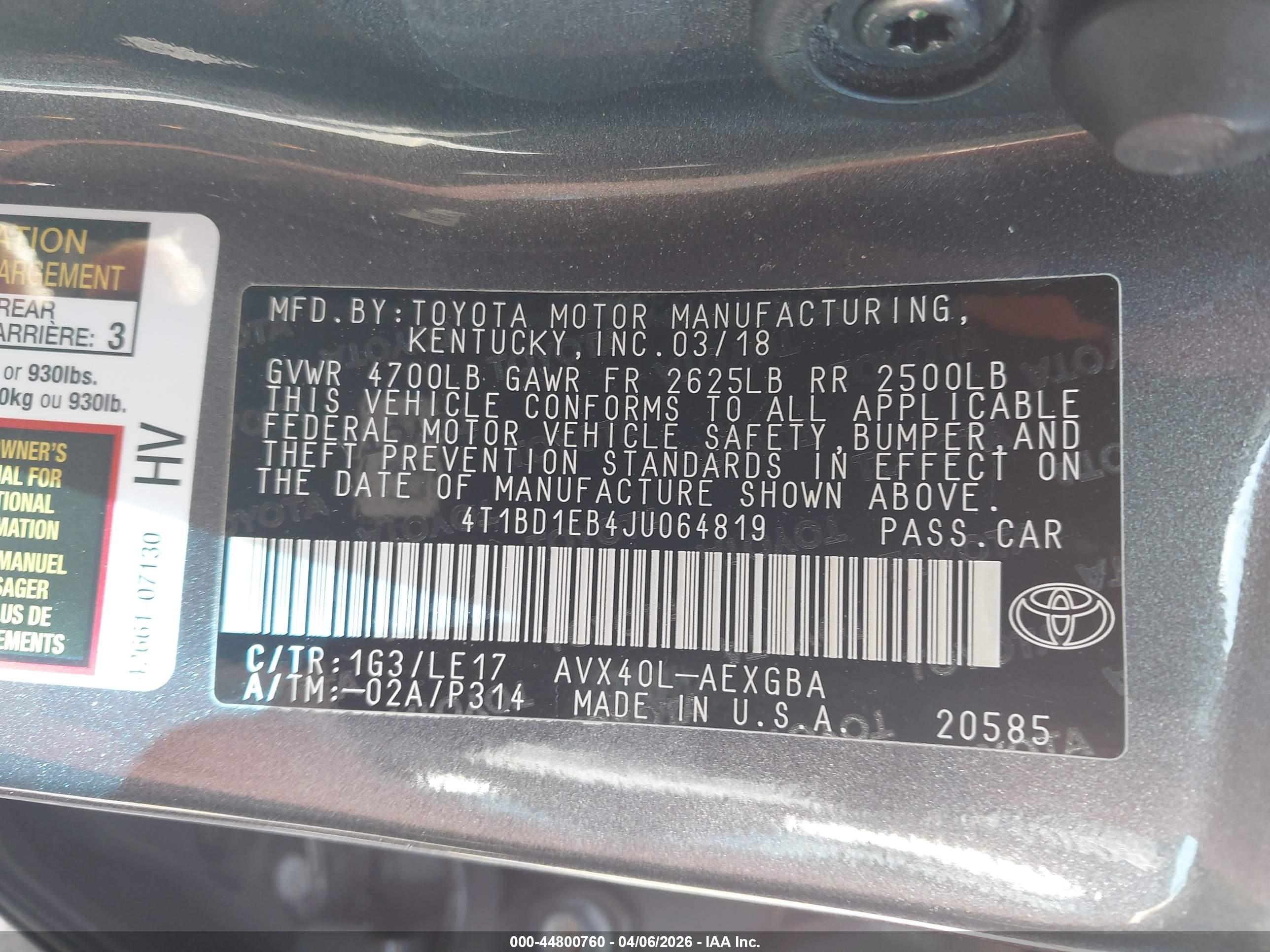TOYOTA AVALON image 9