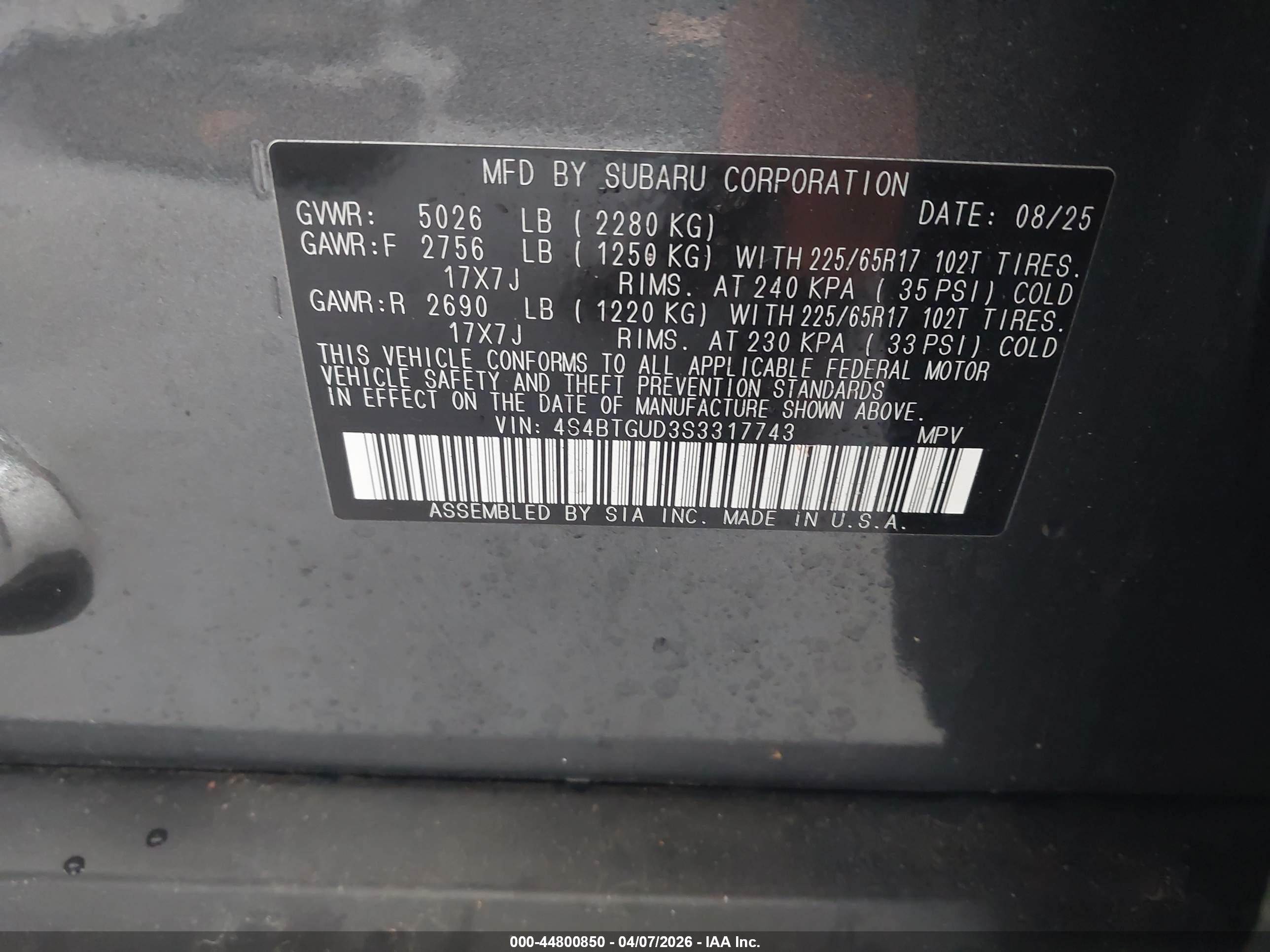 SUBARU OUTBACK image 9