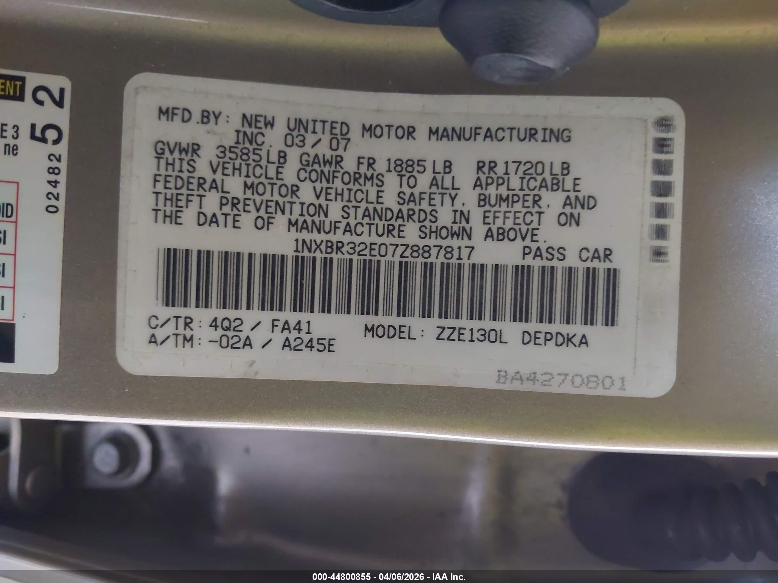 TOYOTA COROLLA image 9